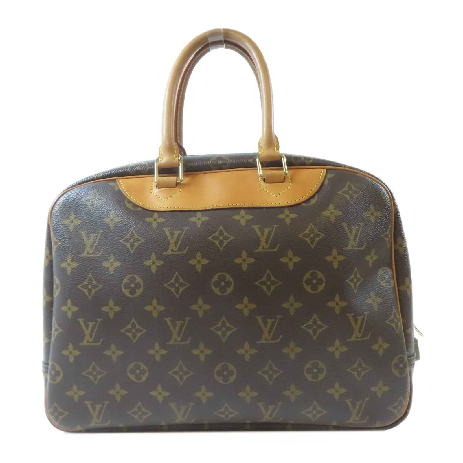 LOUIS VUITTON 【激減優惠】Monogram Deauville GM金扣手挽袋啡色
