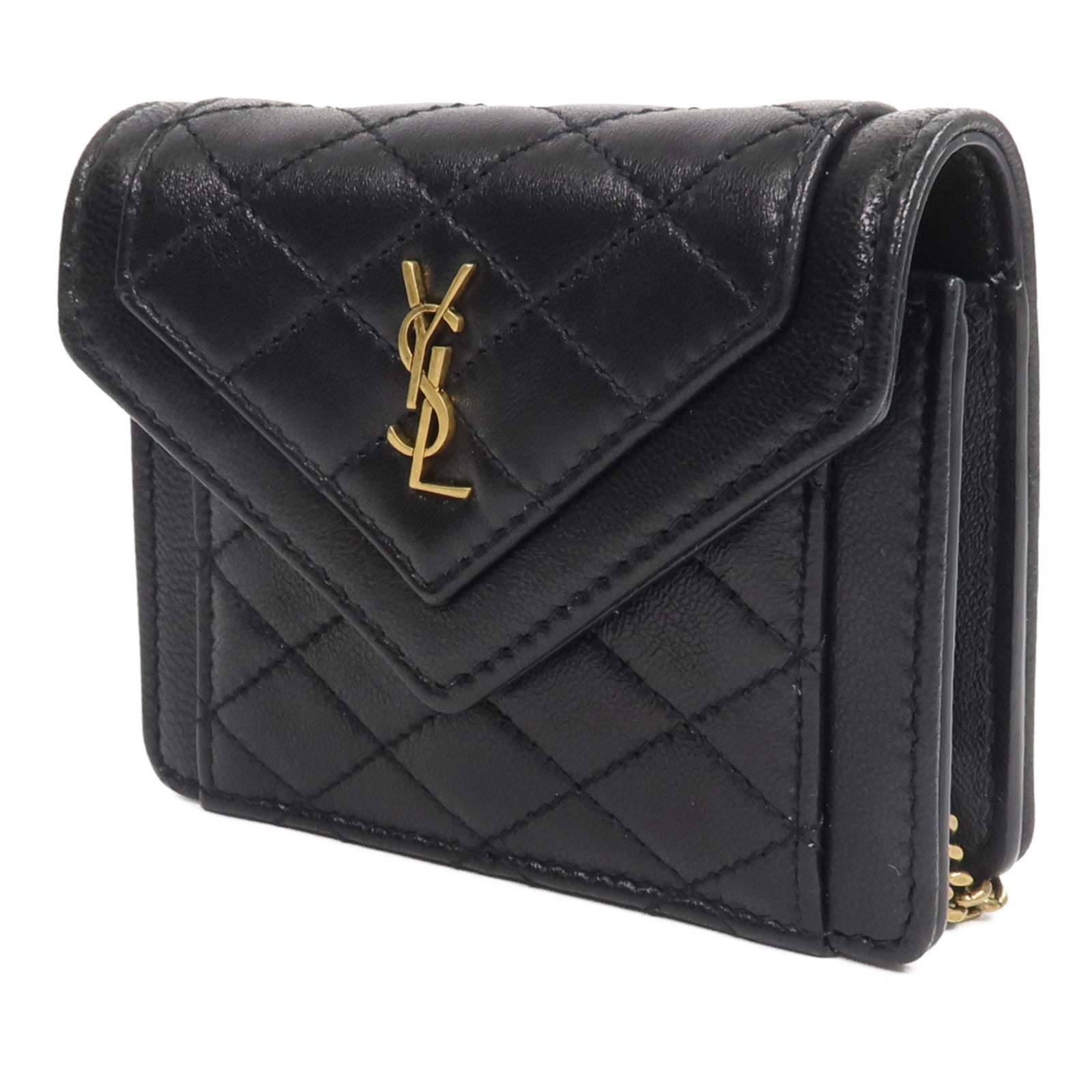 YVES SAINT LAURENT 羊皮皮革Gaby Mirco鏈帶肩背袋