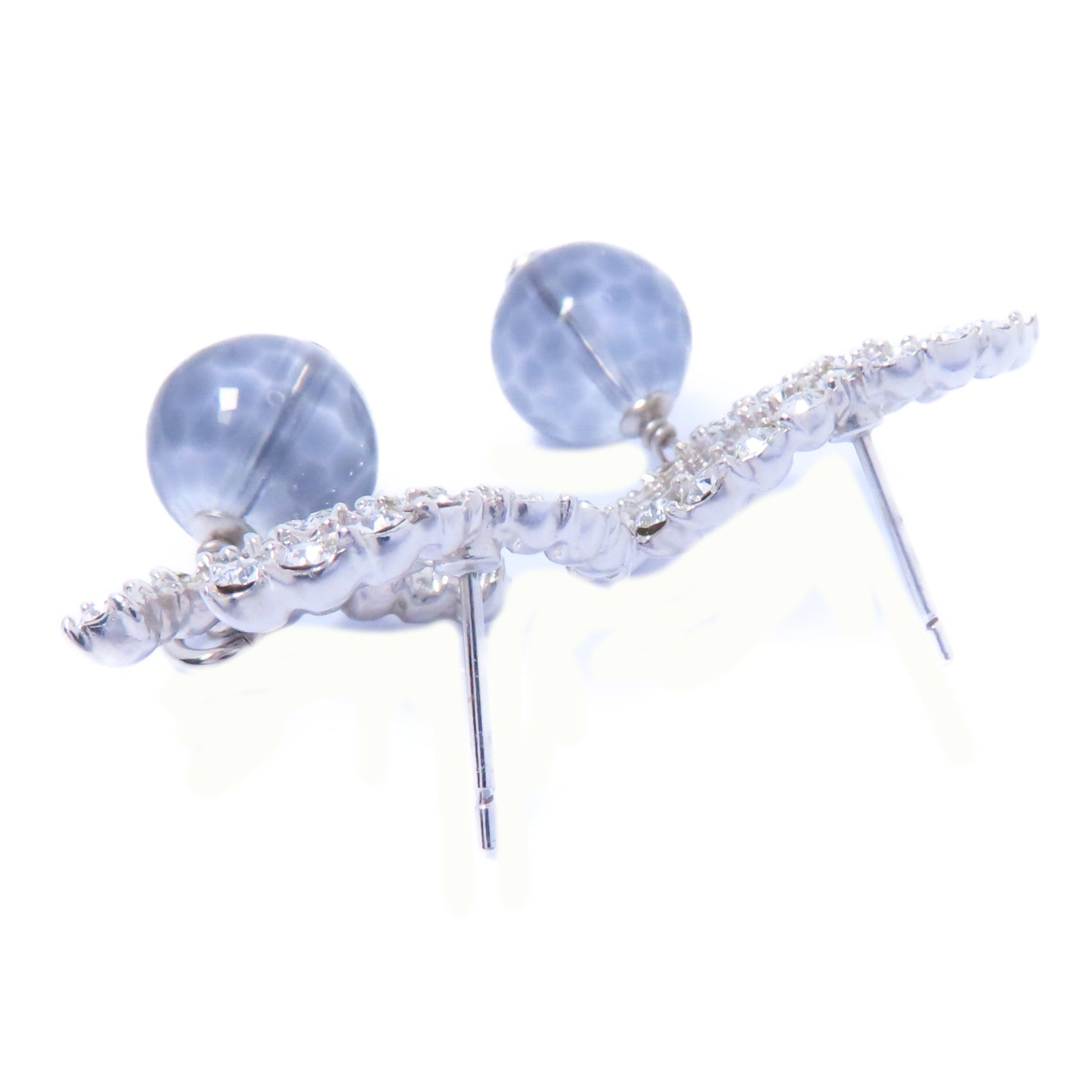 CHANEL PVC/金屬Earrings耳環銀色/透明/藍色