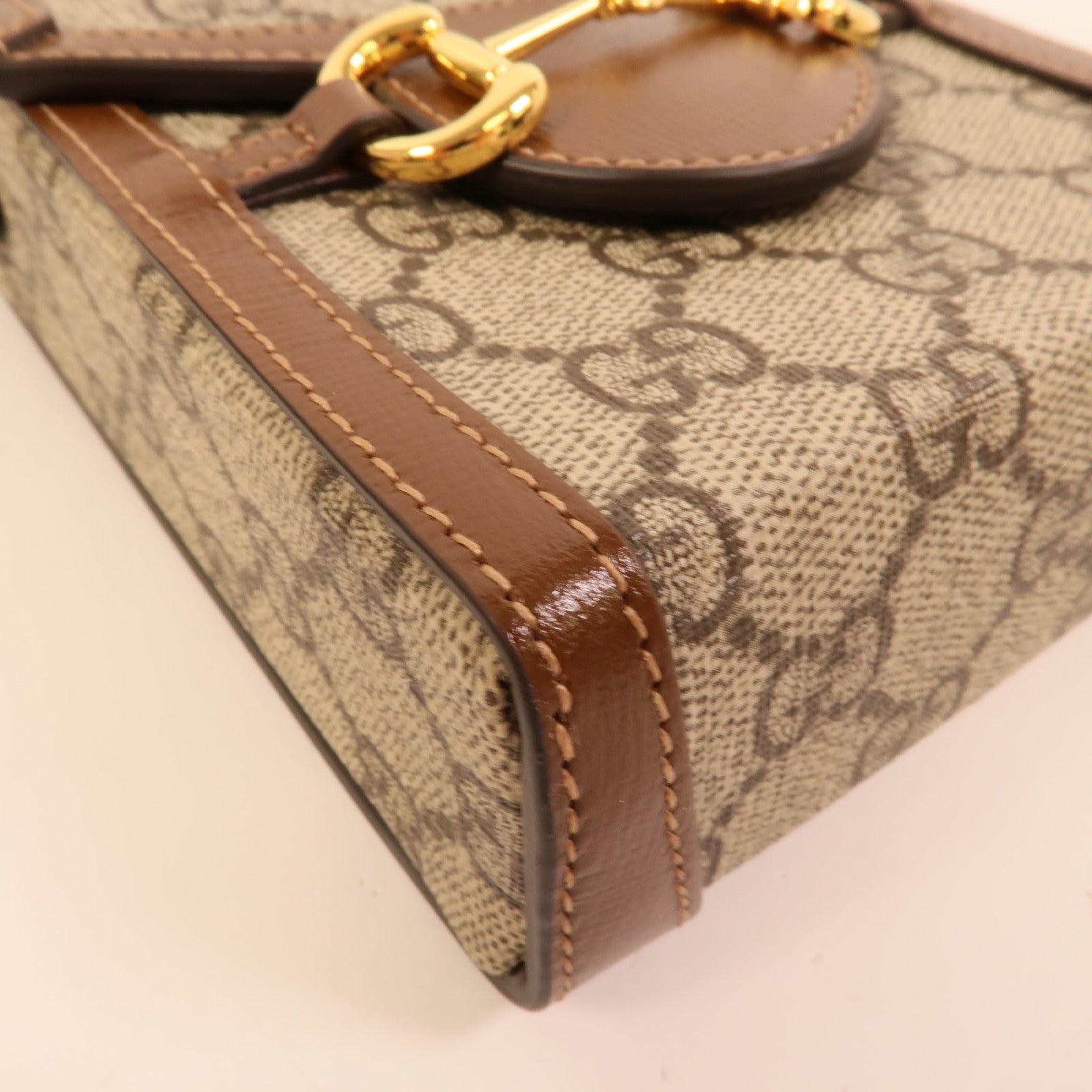 GUCCI 塗層帆布Horsebit 1955 Mini肩背袋