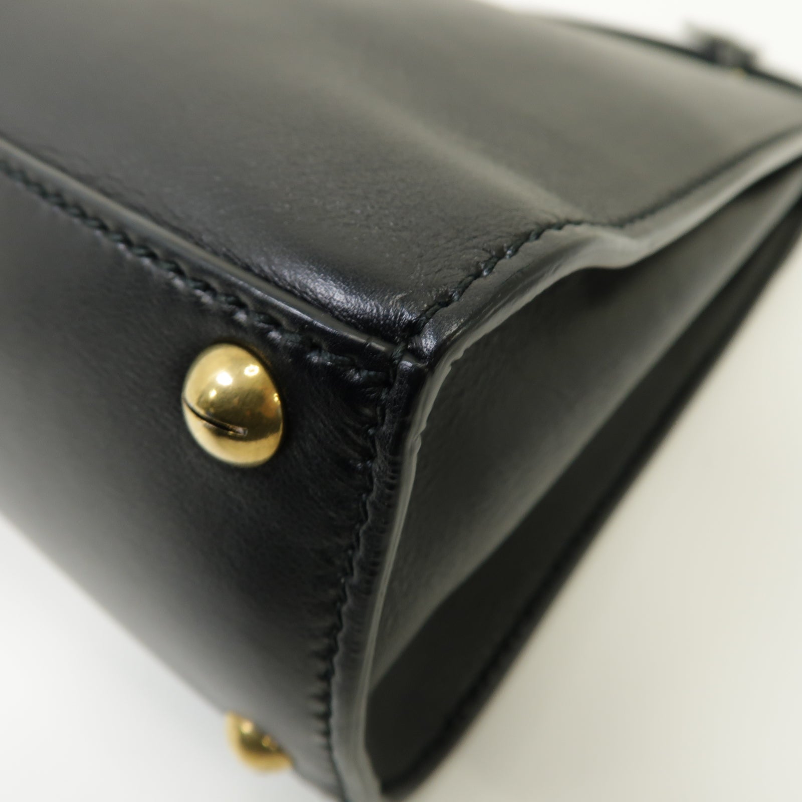 Dior 牛皮皮革2way Shoulder Bag金扣手挽肩背兩用袋黒色