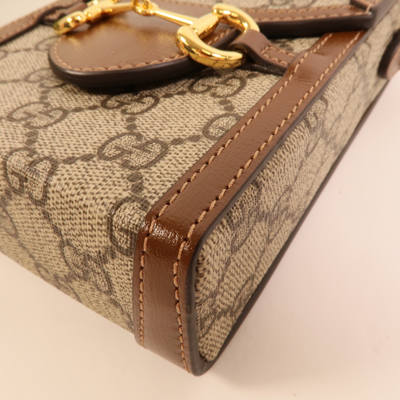 GUCCI 塗層帆布Horsebit 1955 Mini肩背袋