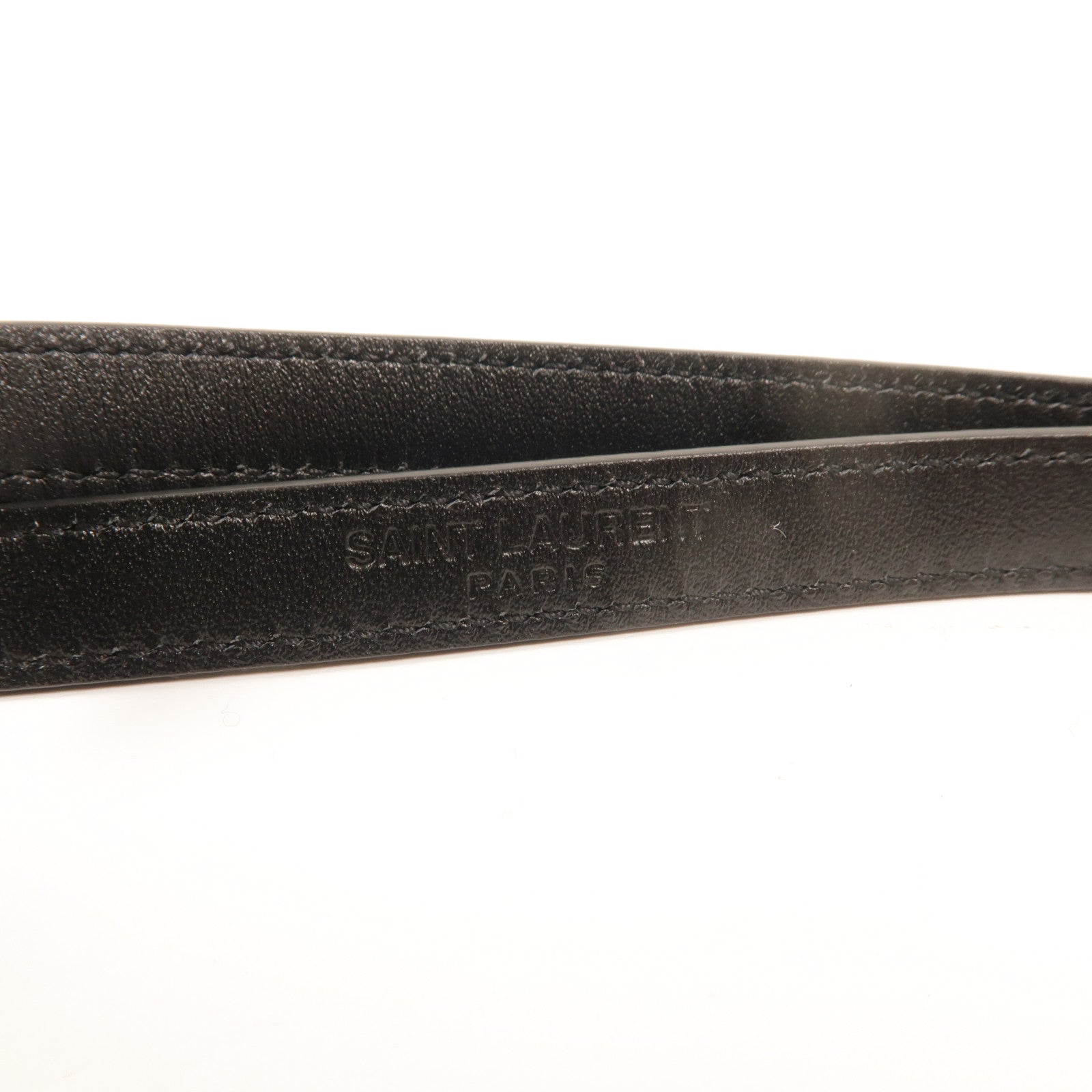SAINT LAURENT 牛皮皮革Cassandre Extra Thin Belt皮帶