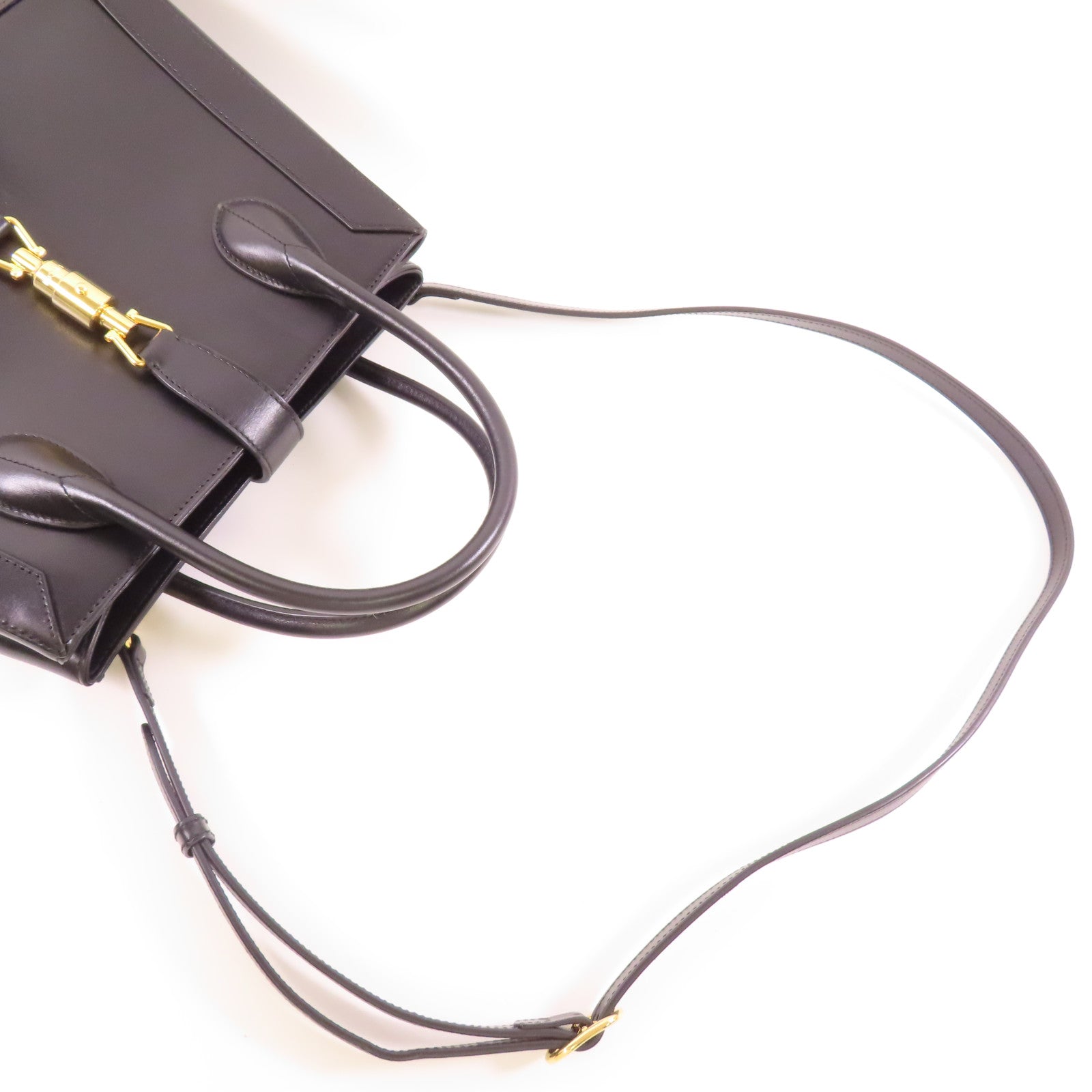 GUCCI 【激減優惠】牛皮皮革Jackie Leather Top金扣手挽肩背兩用