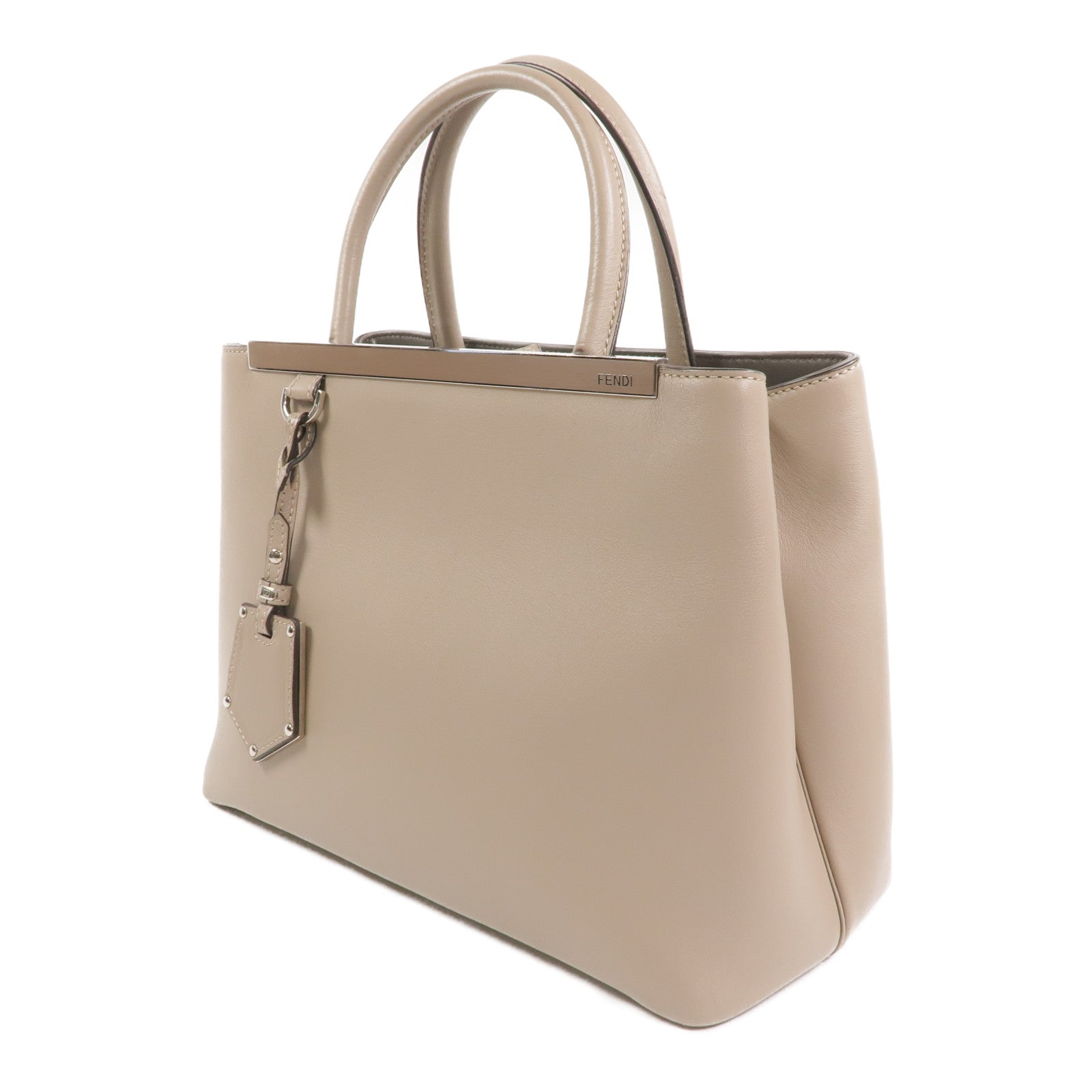 FENDI 牛皮皮革2 Jours Bag Small銀扣手挽肩背兩用袋