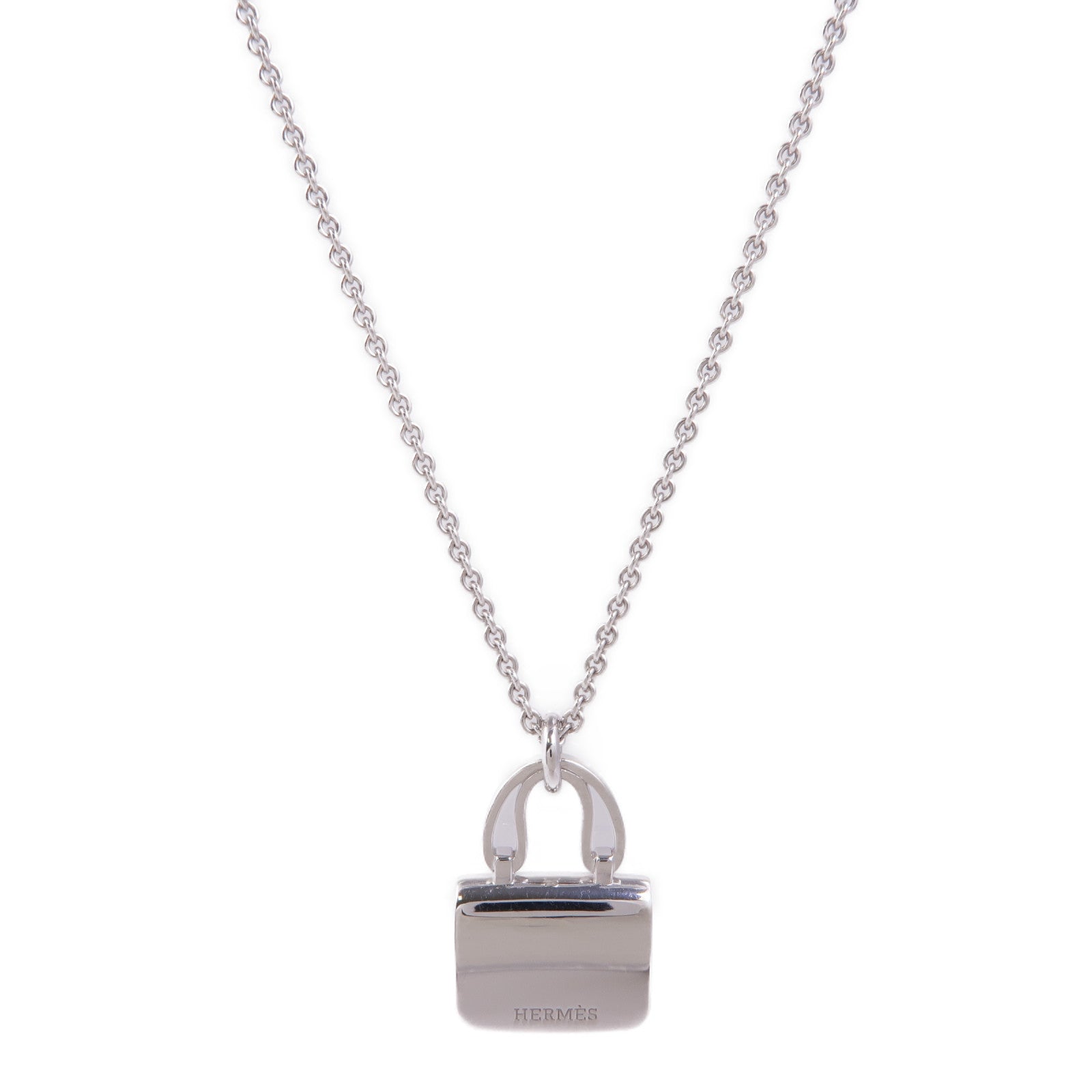 HERMES 【激減優惠】18K白金Amulettes Constance Pendant鑽石項鍊