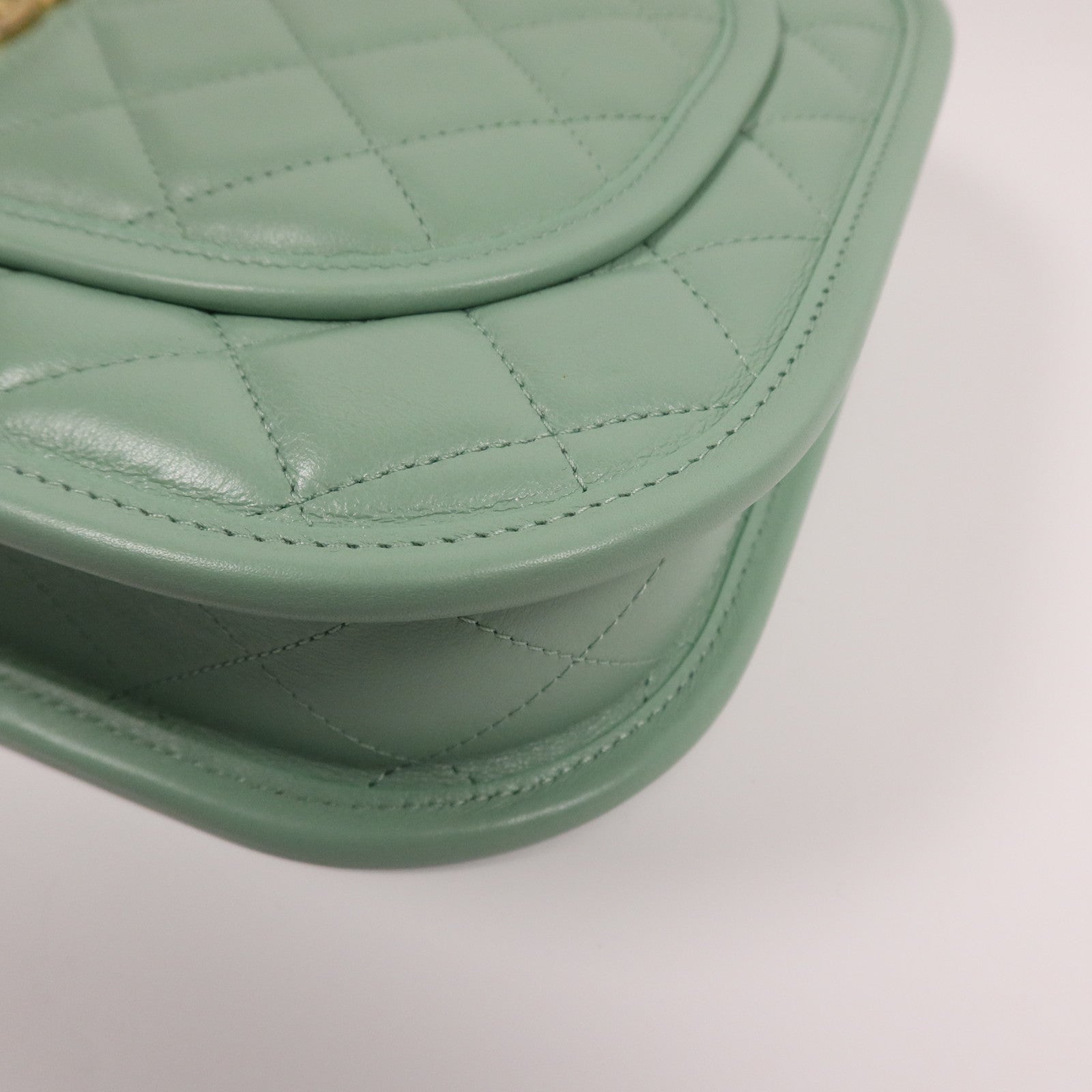 CHANEL 牛皮皮革Shoulder Bag金扣手挽肩背兩用袋