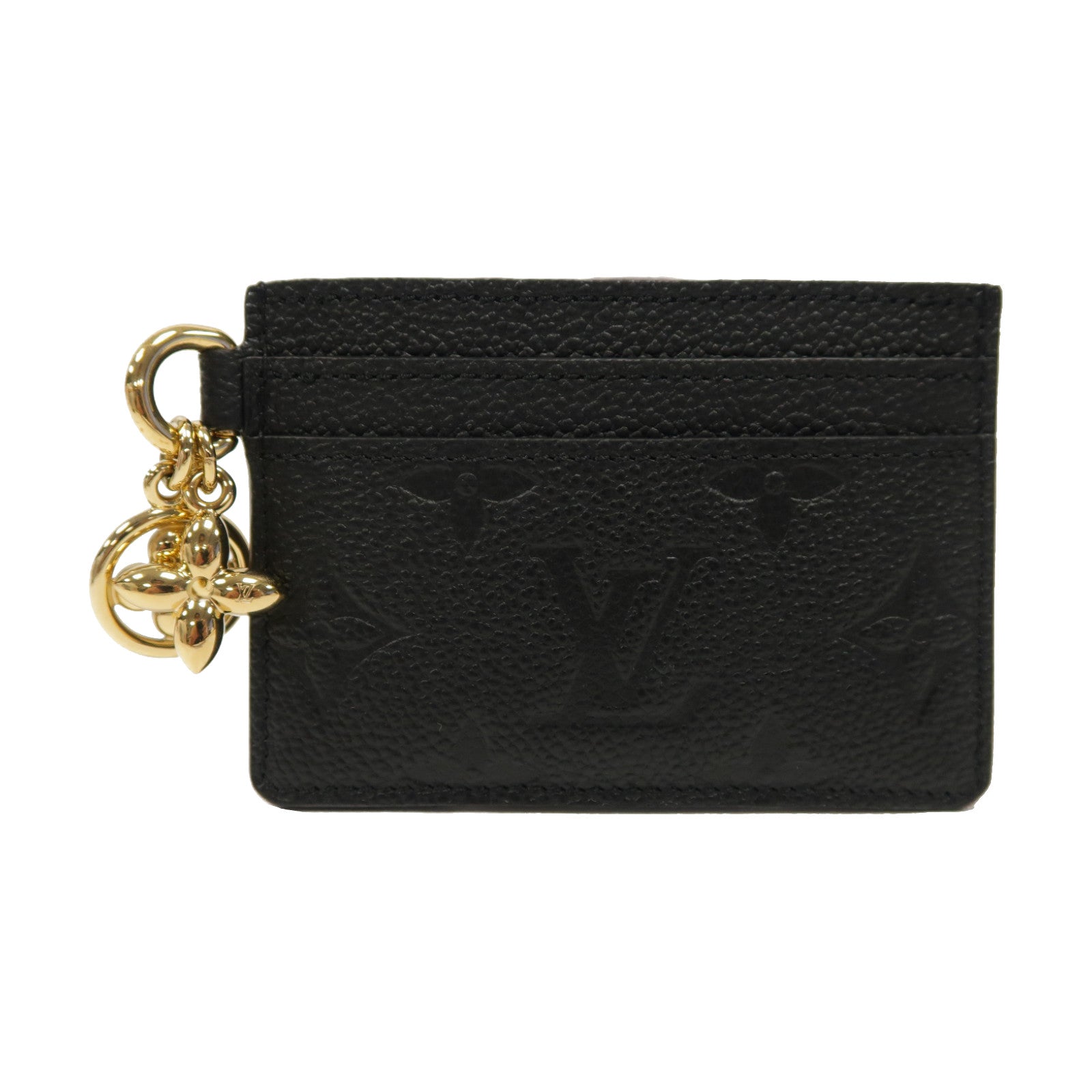 LOUIS VUITTON Monogram Empreinte Card Case金扣卡片套黑色