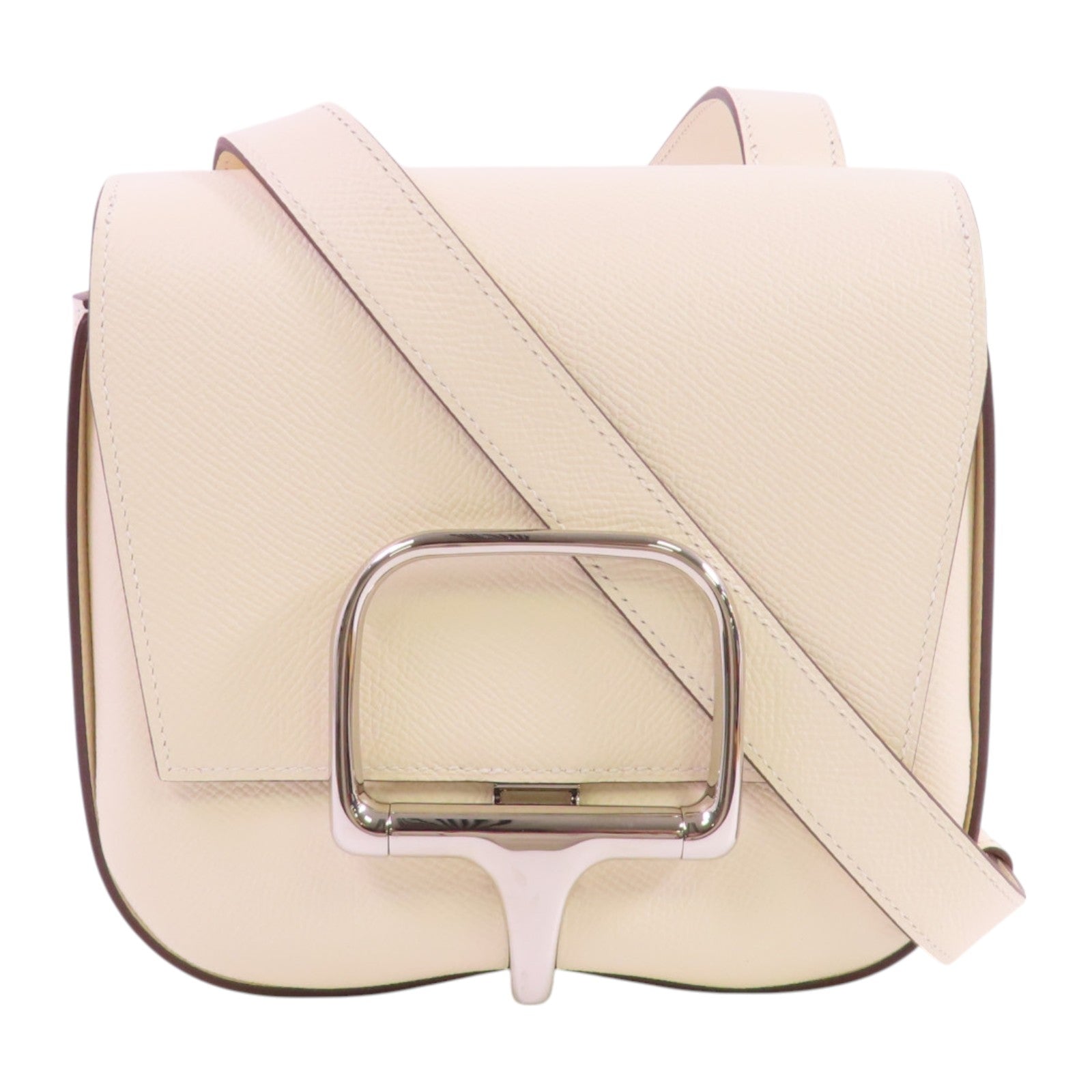 HERMES Epsom皮革Mini Della Shoulder Bag銀扣肩背袋