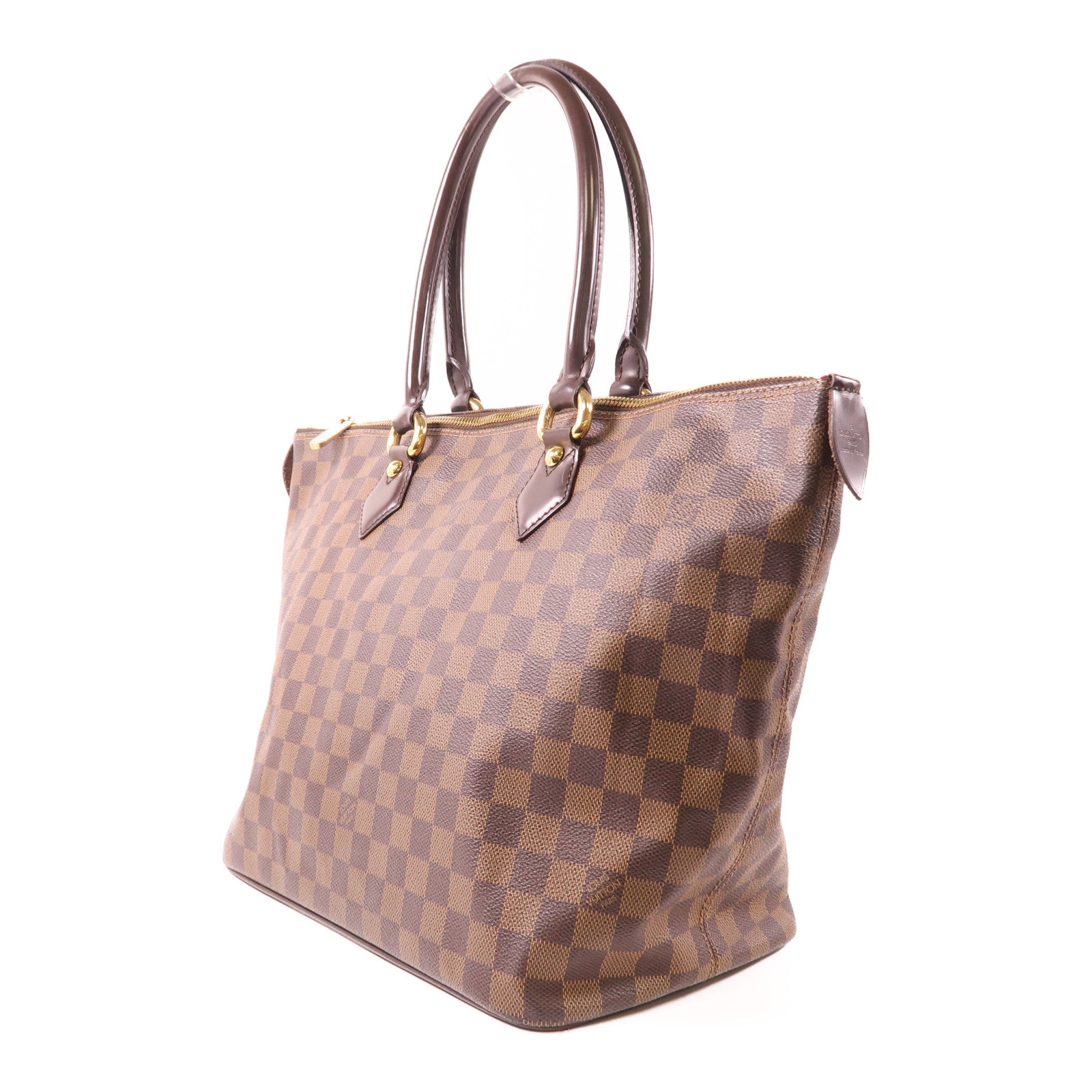 LOUIS VUITTON Damier Saleya MM金扣肩背袋/手挽袋