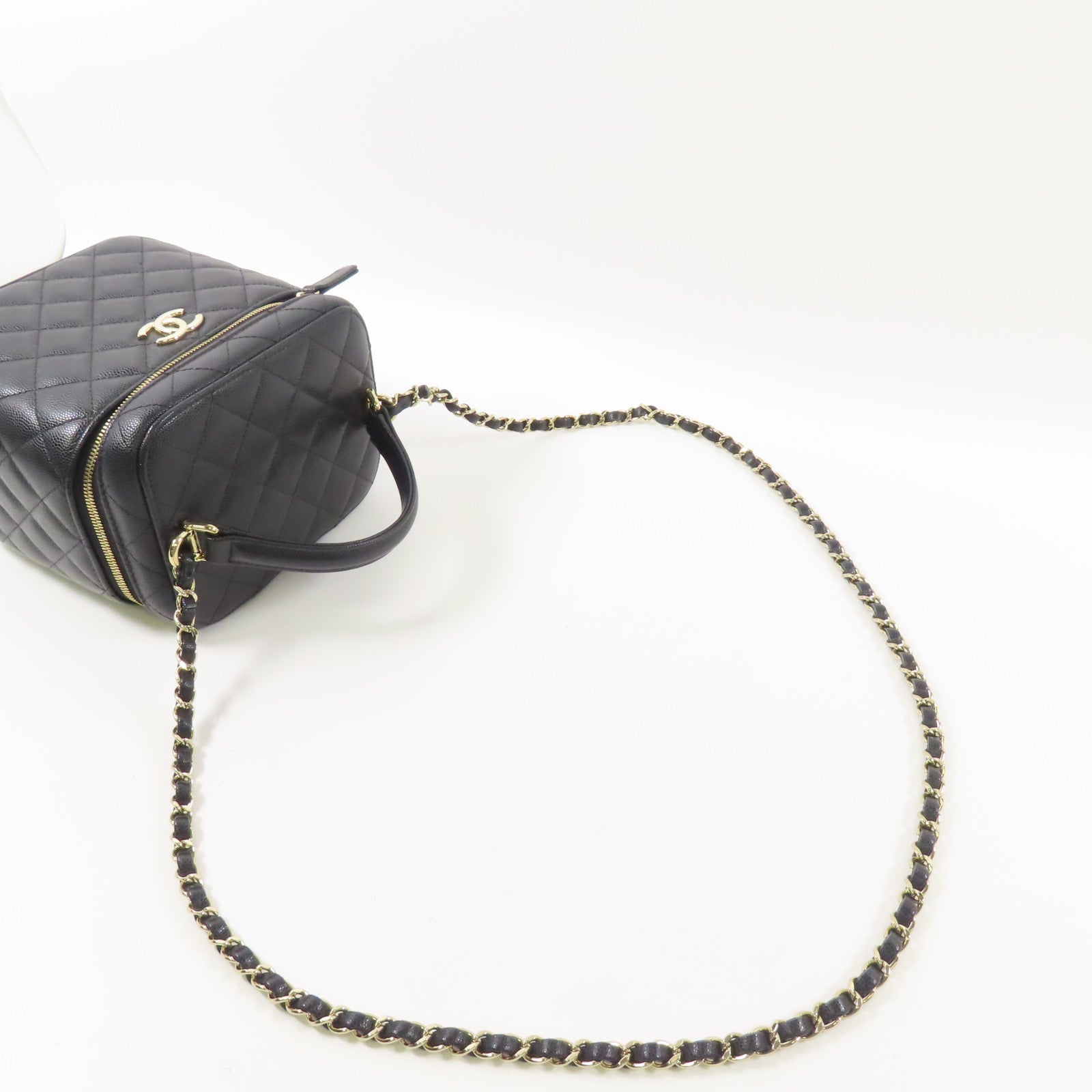 CHANEL 【激減優惠】牛皮皮革Vanity Bag手挽肩背兩用袋