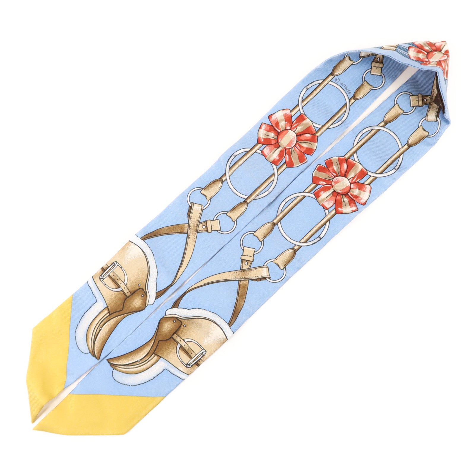 HERMES 絲質Twilly絲巾