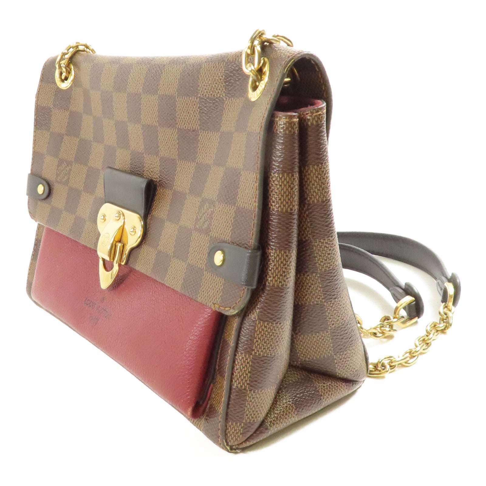 LOUIS VUITTON Damier Vavin PM金扣鏈帶肩背袋