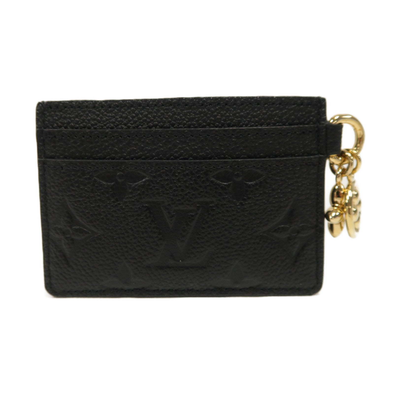 LOUIS VUITTON Monogram Empreinte Card Case金扣卡片套黑色