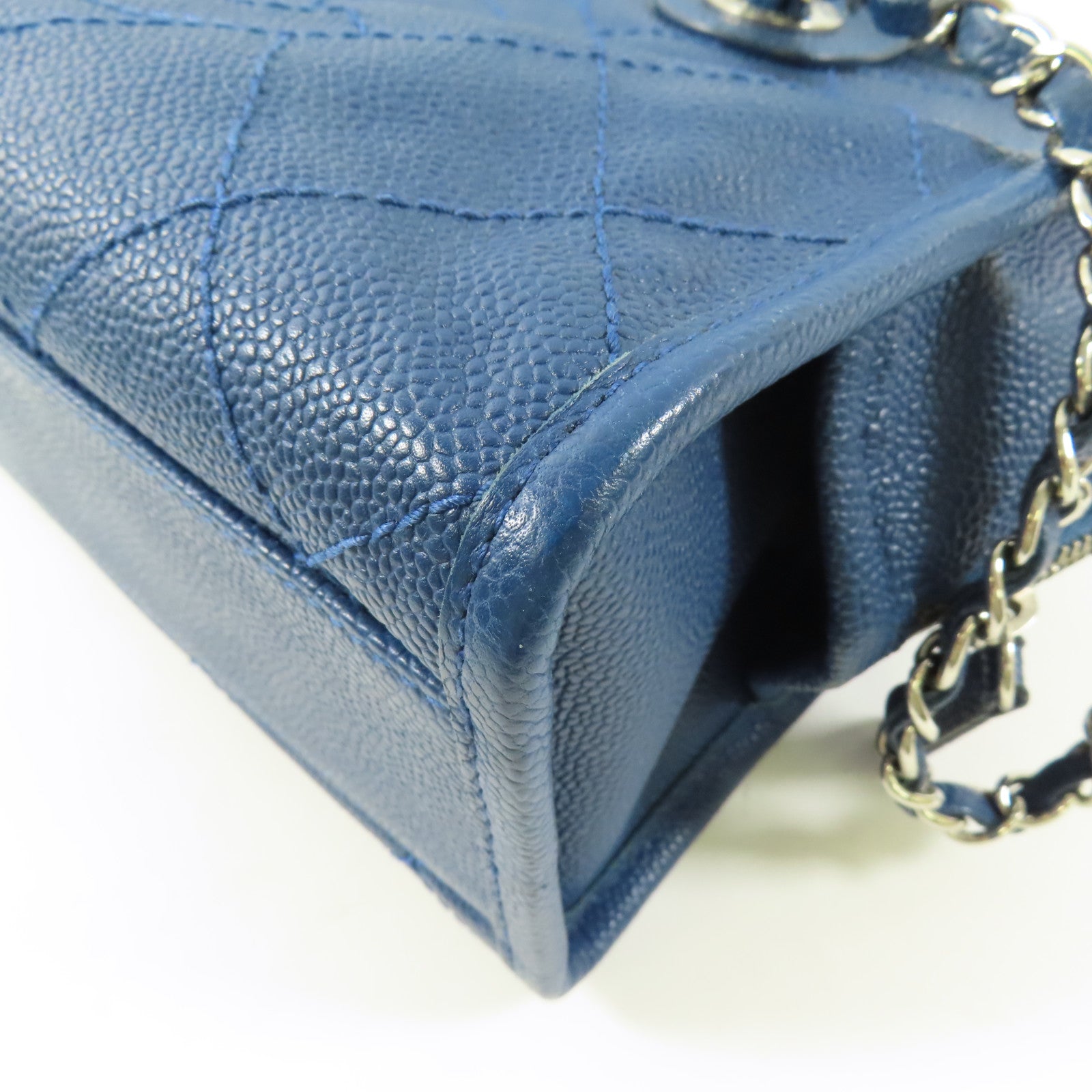 CHANEL 【激減優惠】牛皮皮革2 Way Shoulder銀扣鏈帶手挽肩背兩用袋