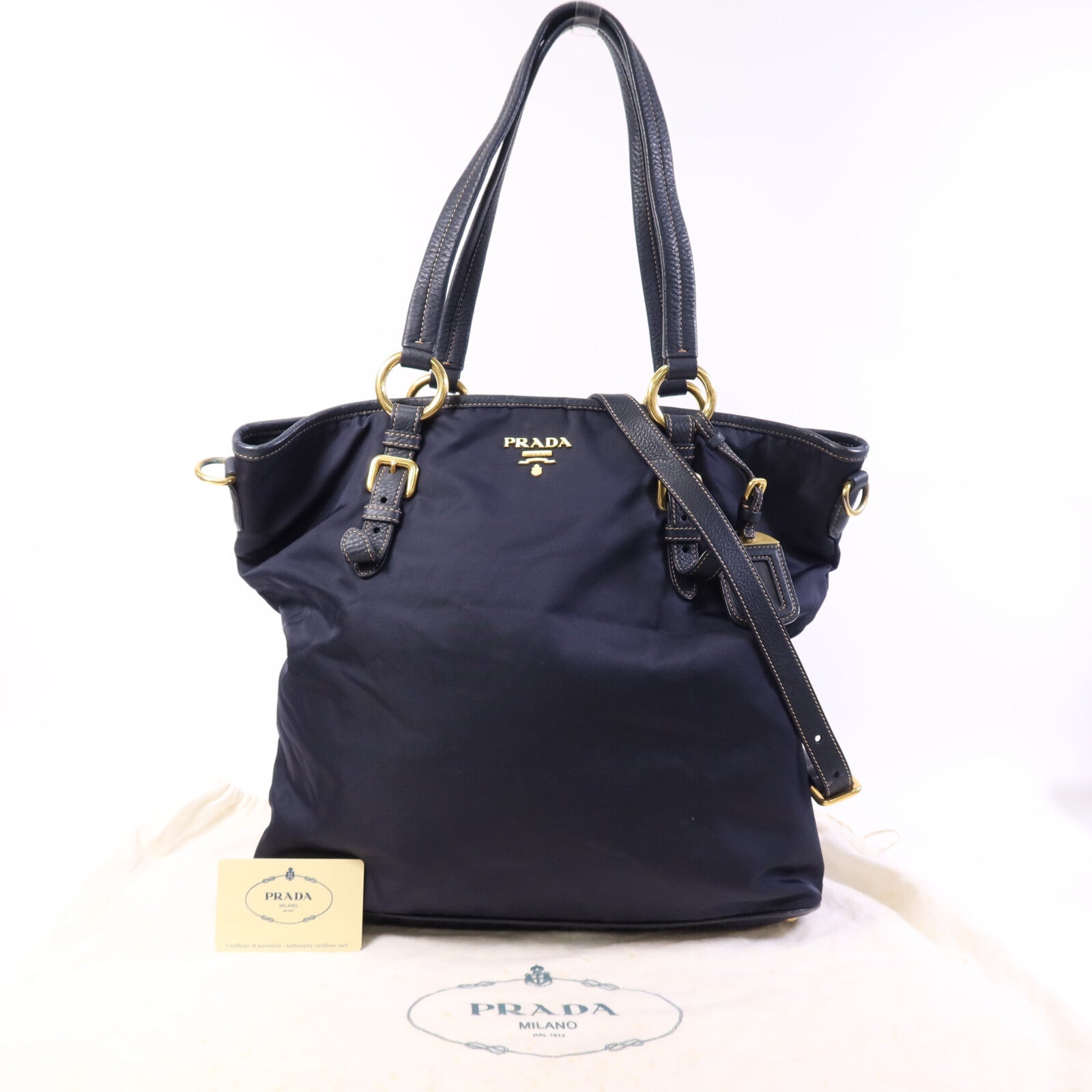 PRADA 【激減優惠】尼龍2 Way Shoulder Bag金扣手挽肩背兩用袋