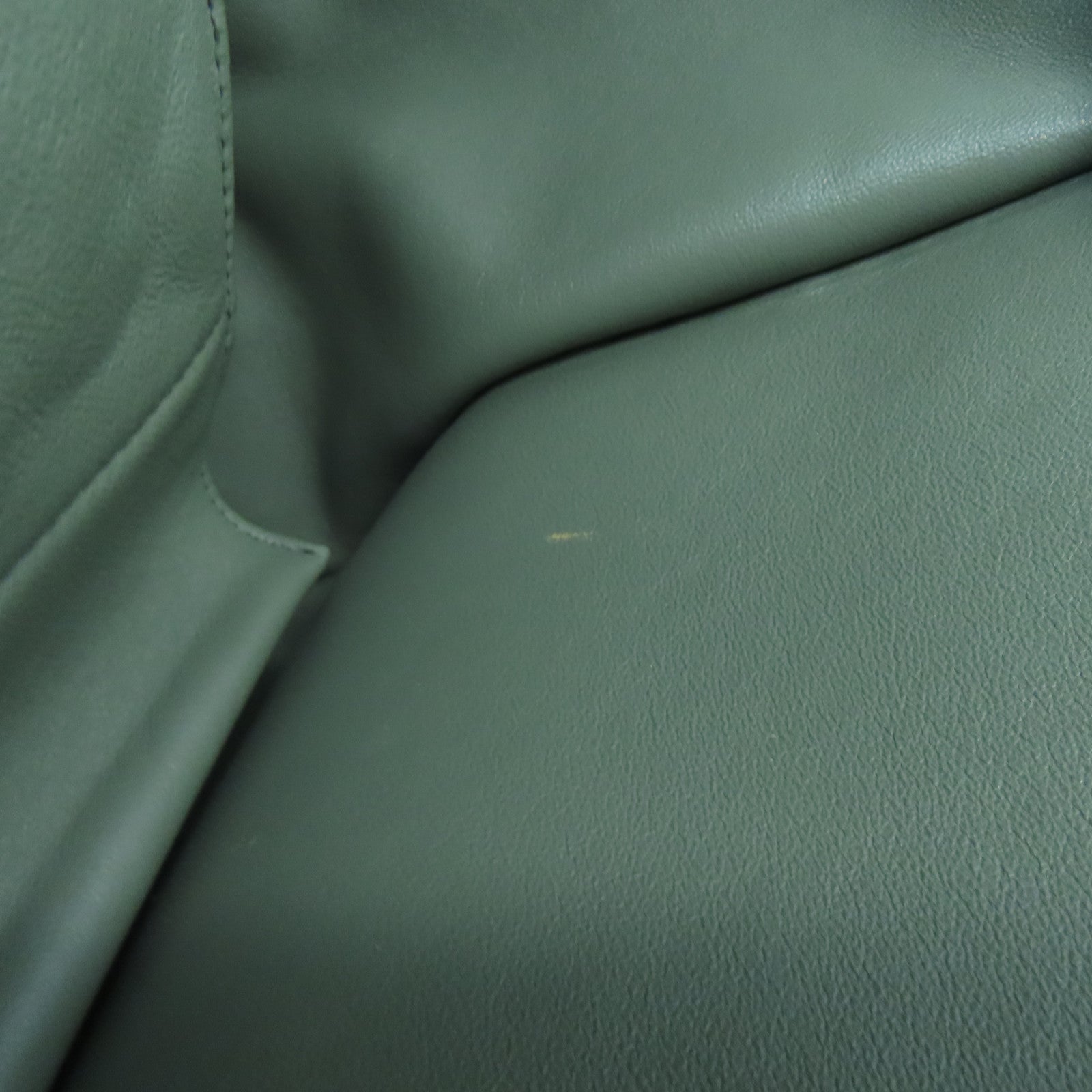 CELINE 【激減優惠】牛皮皮革Trapeze銀扣肩背袋綠色