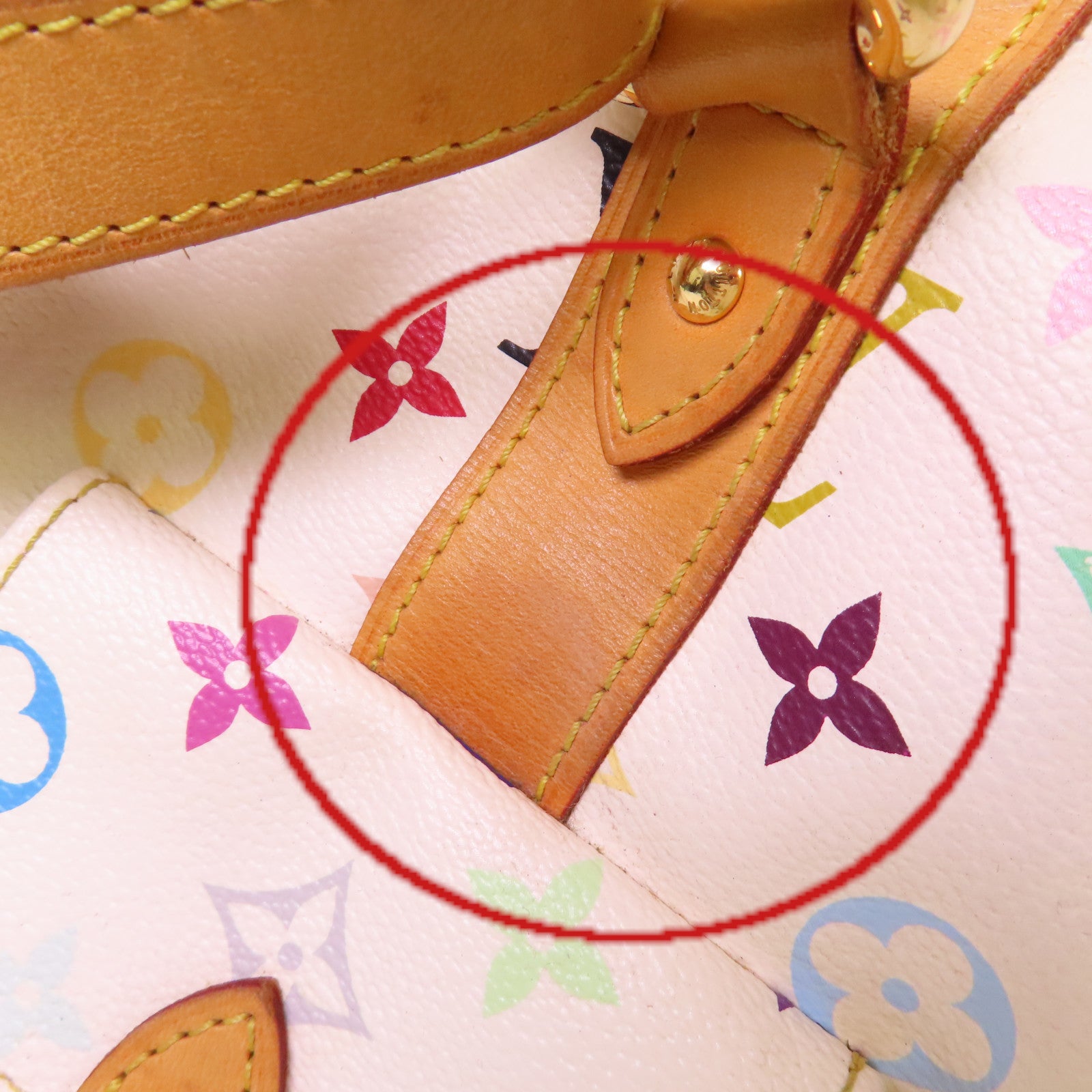 LOUIS VUITTON Monogram Multicolor Petit Noe Shoulder Bag金扣肩背袋白色/彩色