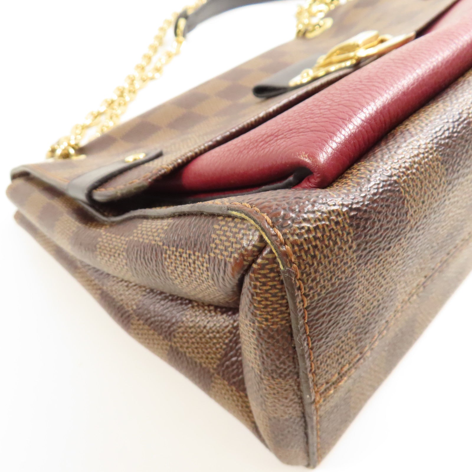 LOUIS VUITTON Damier Vavin PM金扣鏈帶肩背袋
