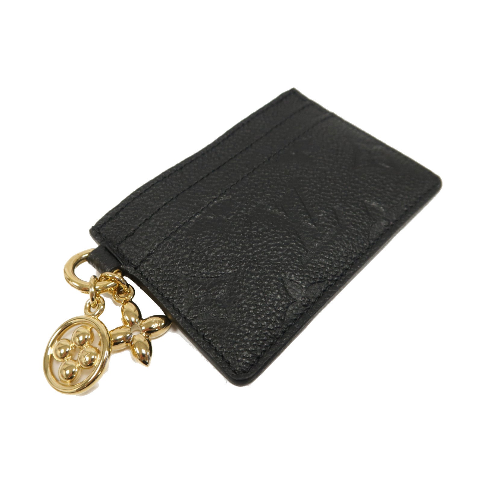 LOUIS VUITTON Monogram Empreinte Card Case金扣卡片套黑色