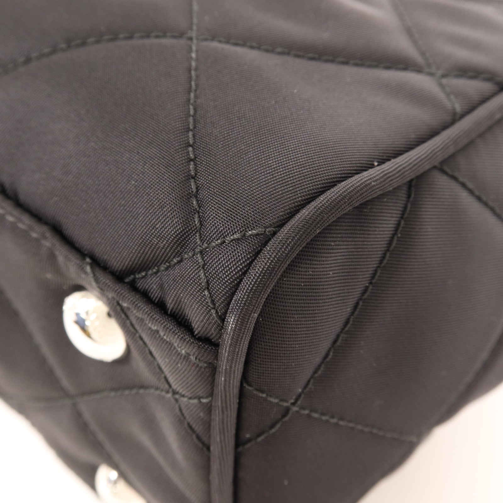 PRADA 尼龍Shoulder Bag銀扣鏈帶肩背袋