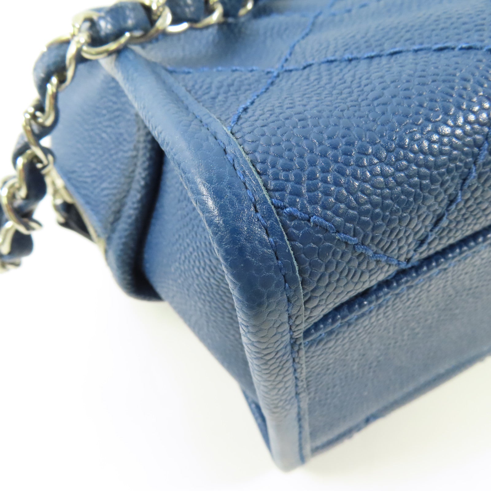 CHANEL 【激減優惠】牛皮皮革2 Way Shoulder銀扣鏈帶手挽肩背兩用袋