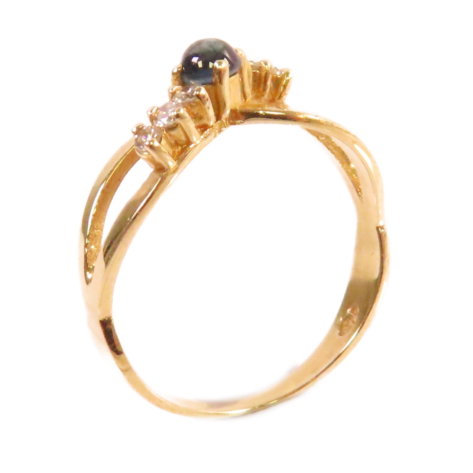 JEWELRY 【激減優惠】14K黃金/1.8g鑽石Diamond Ring0戒指US#6