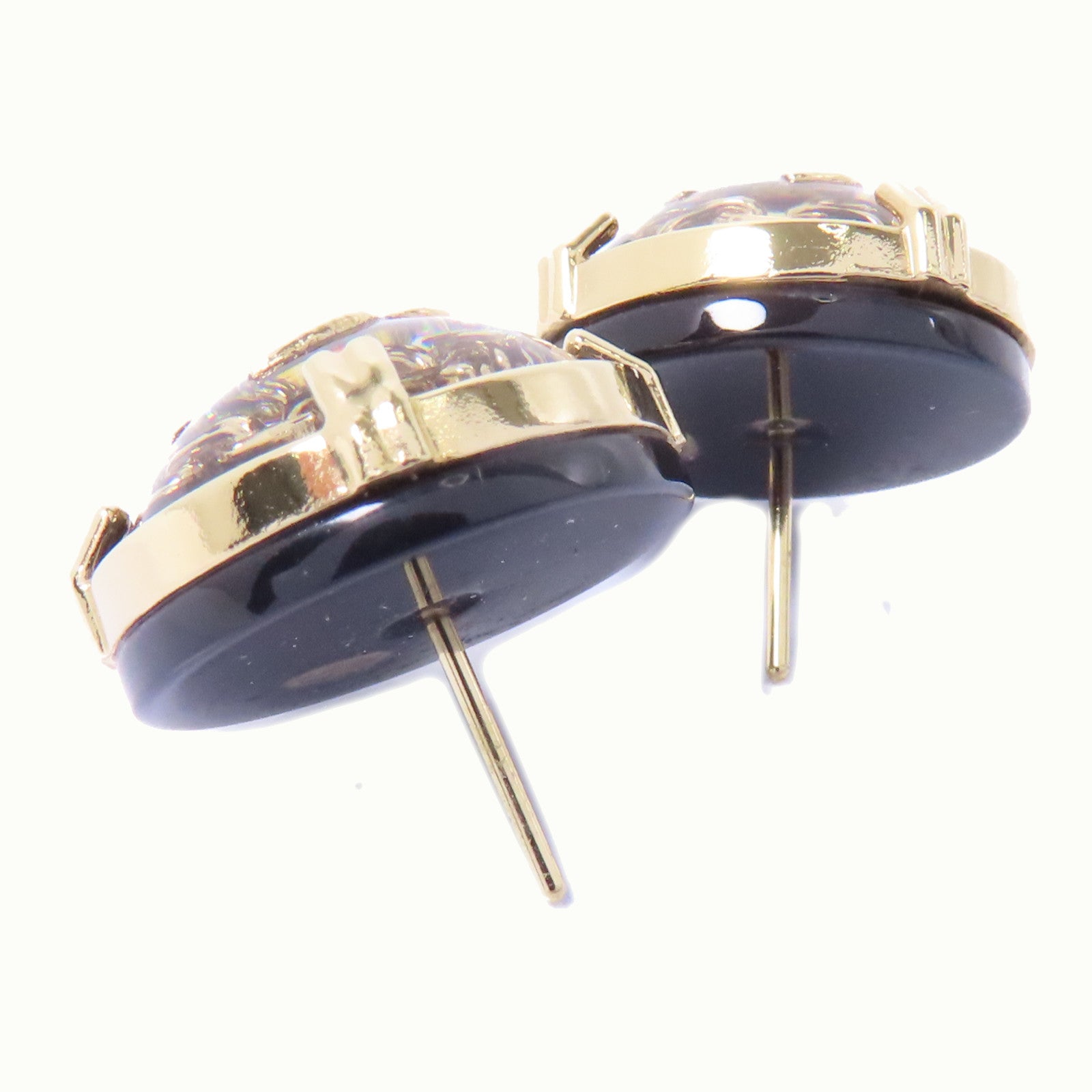 CHANEL PVC/金屬Earrings耳環金色/黑色