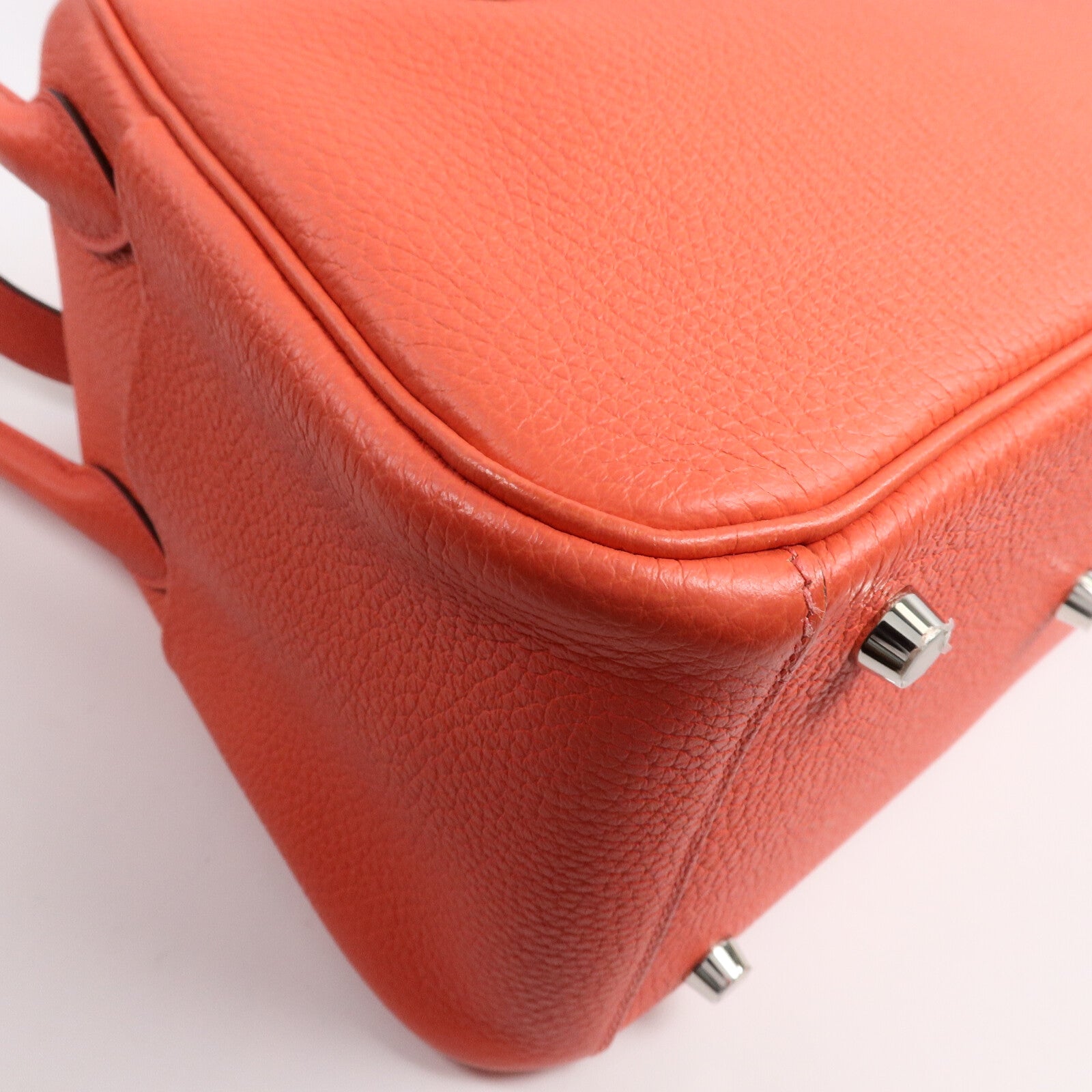 HERMES Clemence皮革Lindy 26手挽肩背兩用袋Rose Jaipur