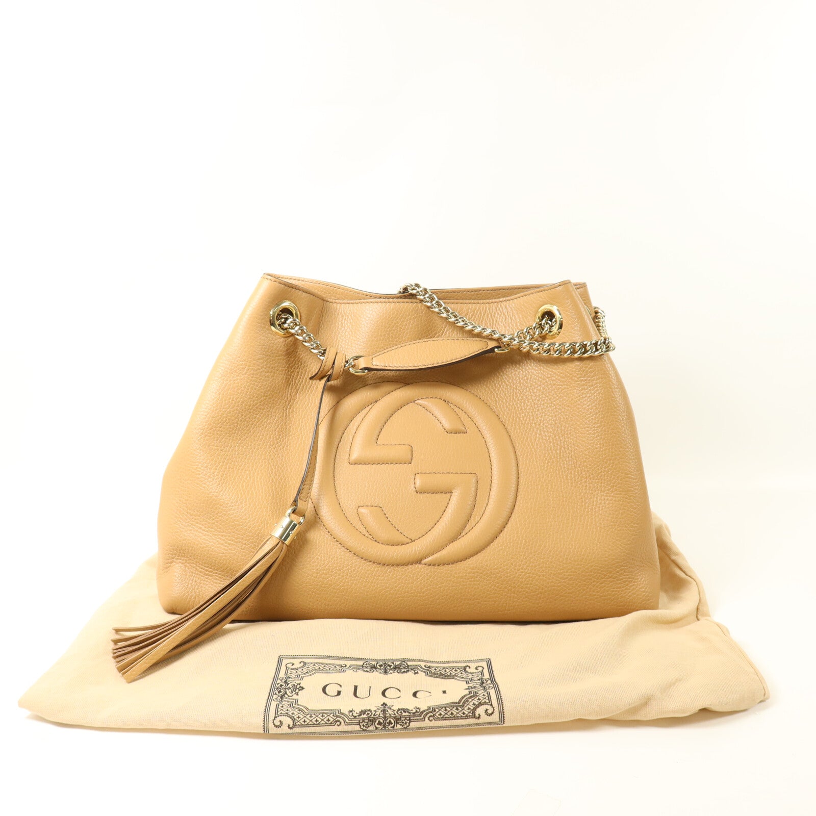 GUCCI 牛皮皮革Soho Shoulder Bag肩背袋