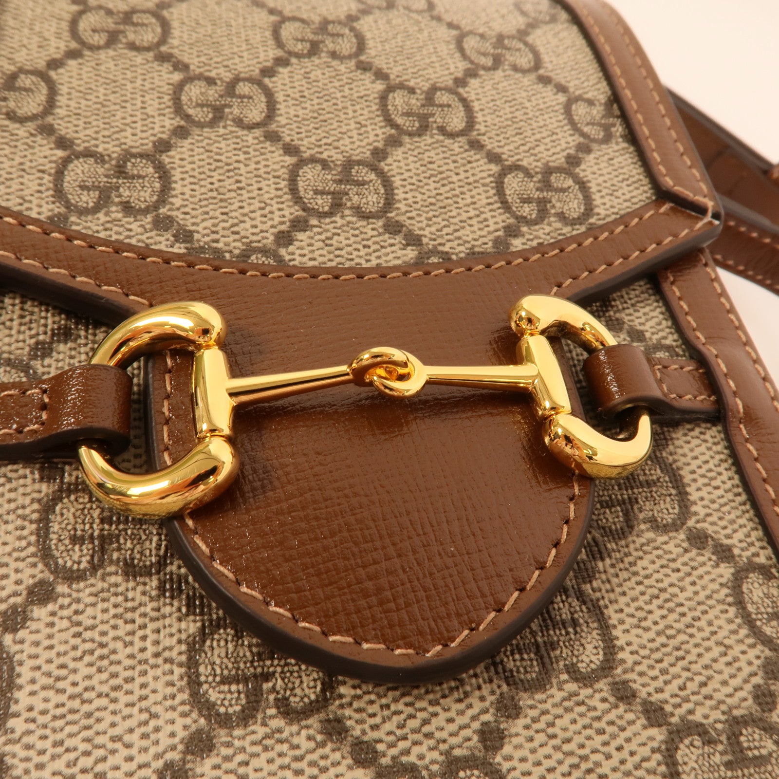 GUCCI 塗層帆布Horsebit 1955 Mini肩背袋