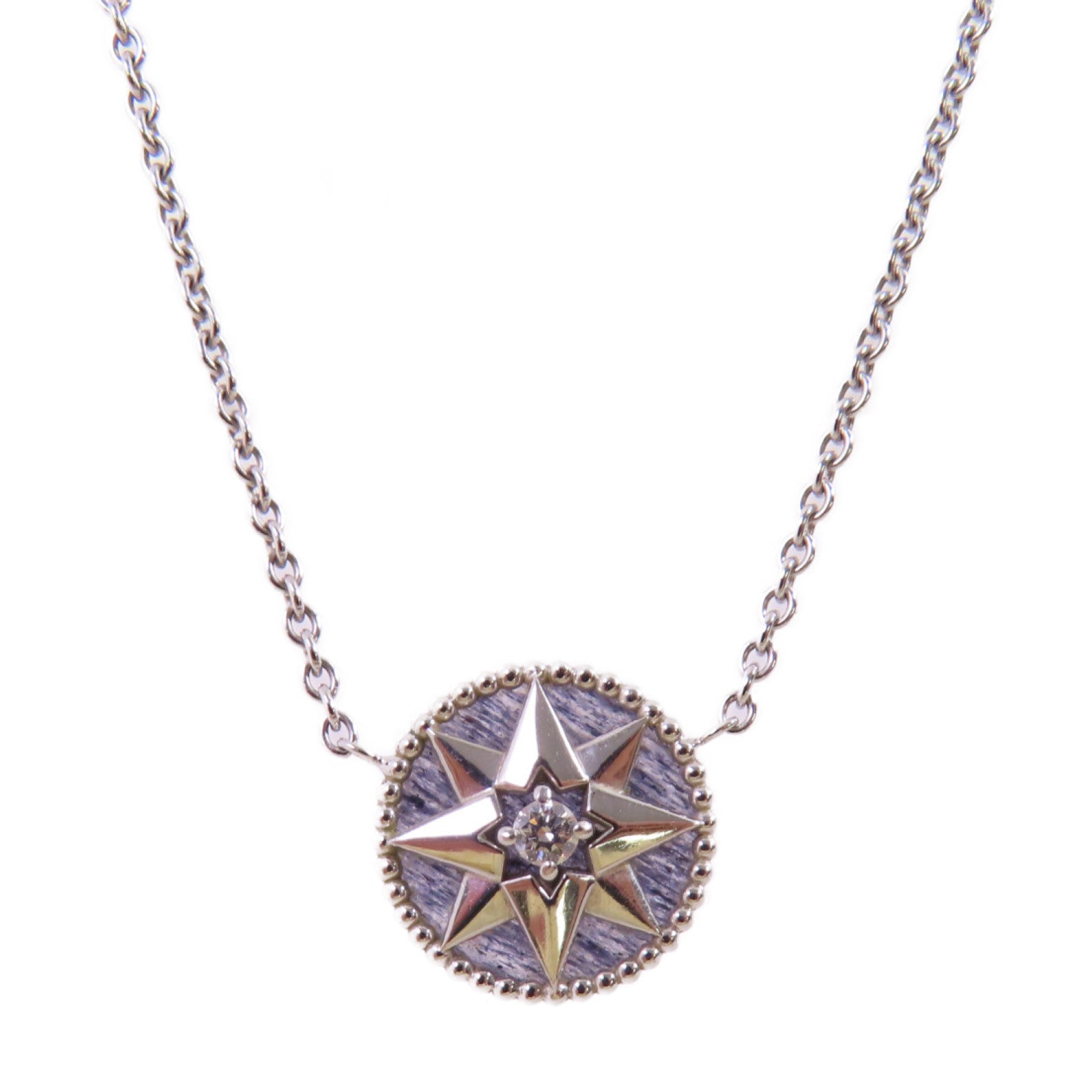Dior 18K白金/鑽石Rose Des Vents Diamond Necklace項鍊
