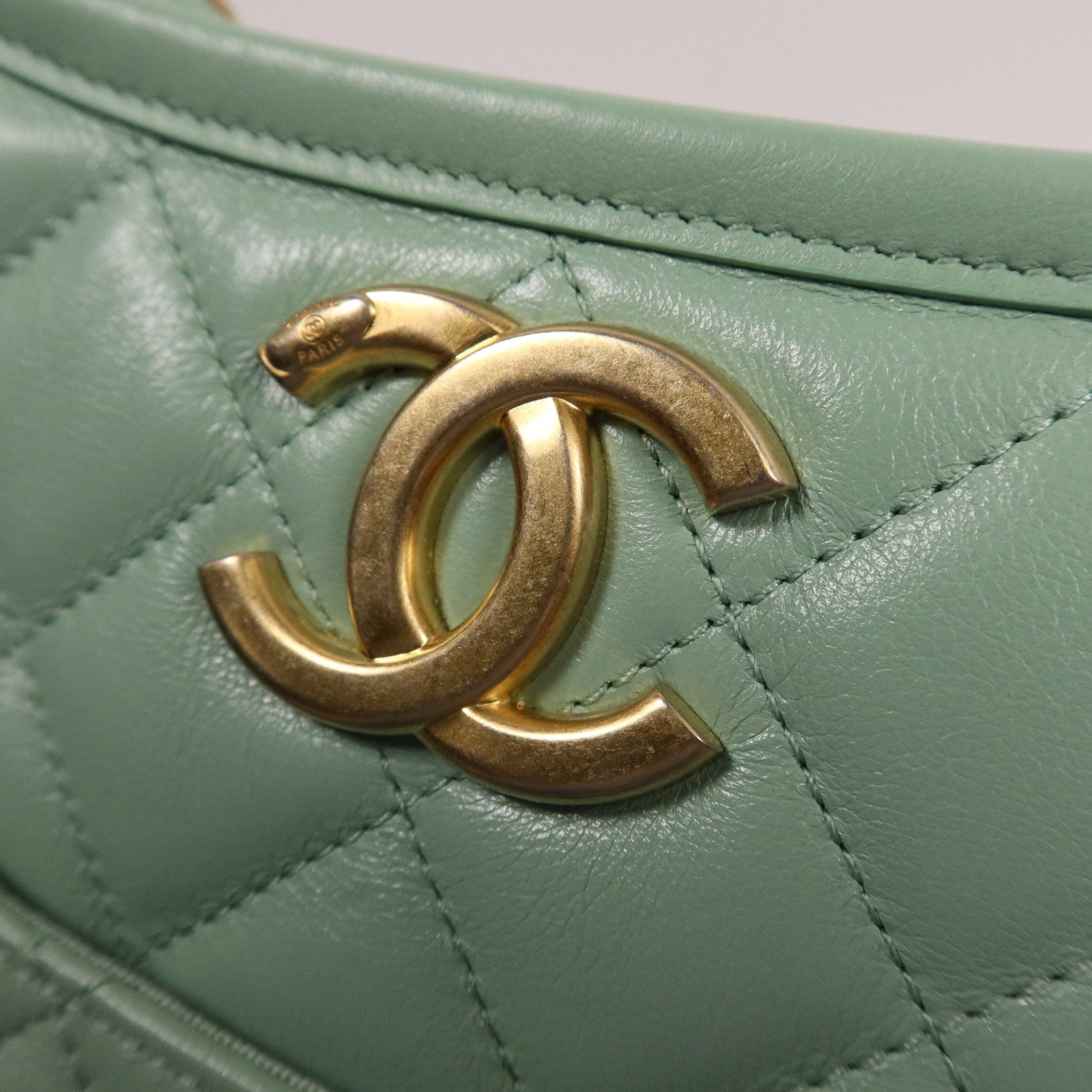 CHANEL 牛皮皮革Shoulder Bag金扣手挽肩背兩用袋