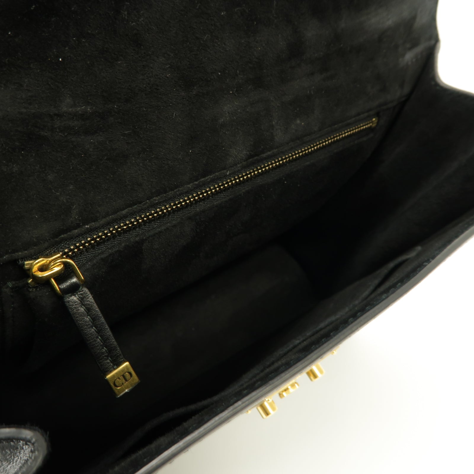Dior 牛皮皮革2way Shoulder Bag金扣手挽肩背兩用袋黒色