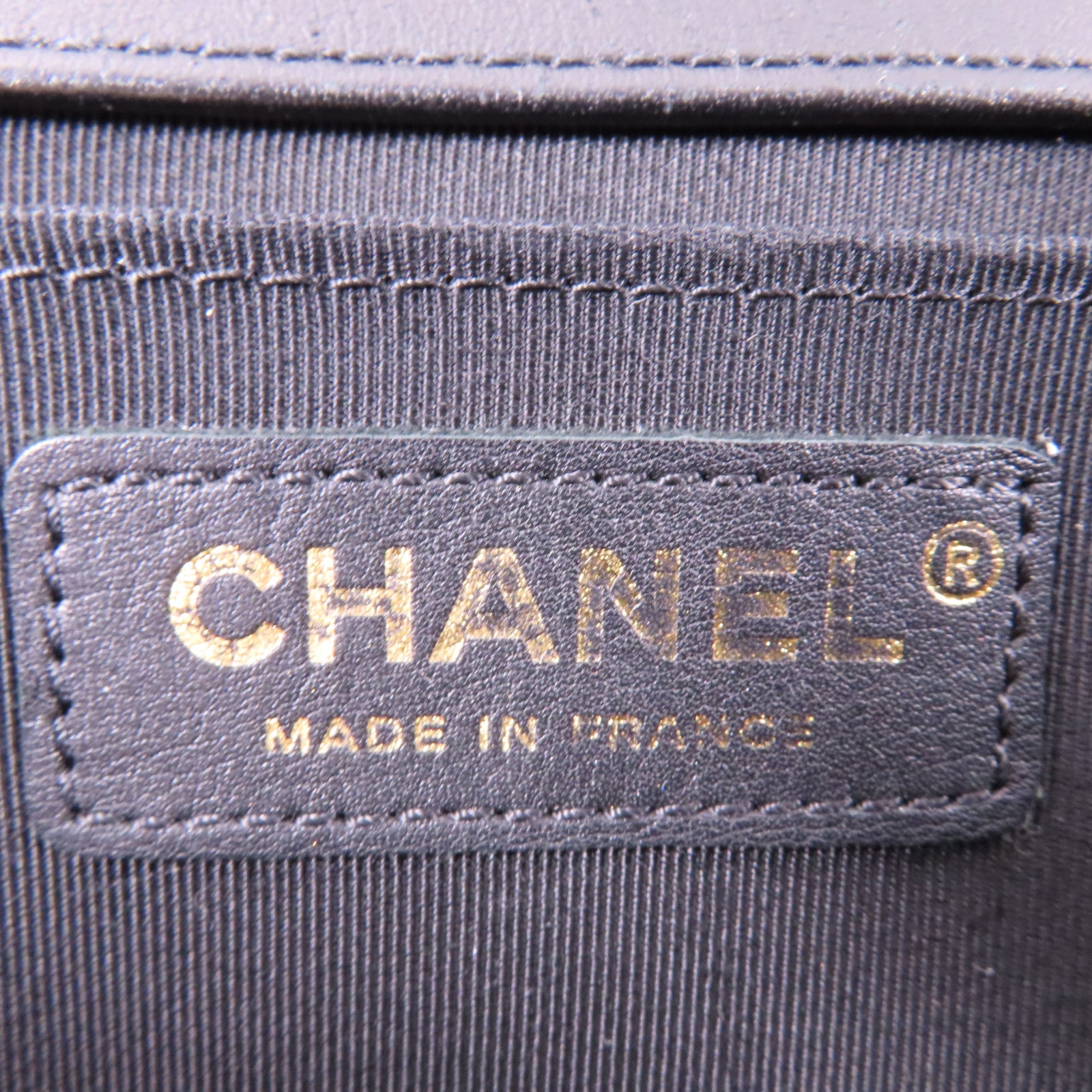 CHANEL 【激減優惠】斜紋羊皮皮革Boy 25金扣鏈帶肩背袋黑色
