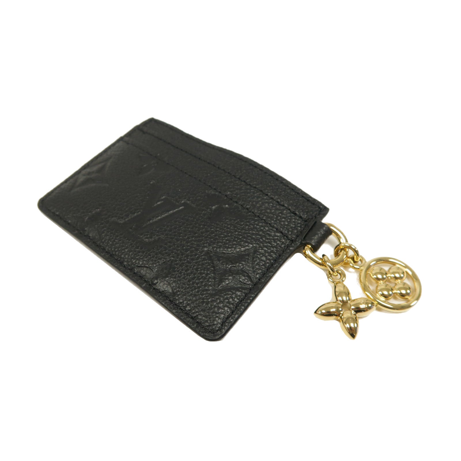 LOUIS VUITTON Monogram Empreinte Card Case金扣卡片套黑色