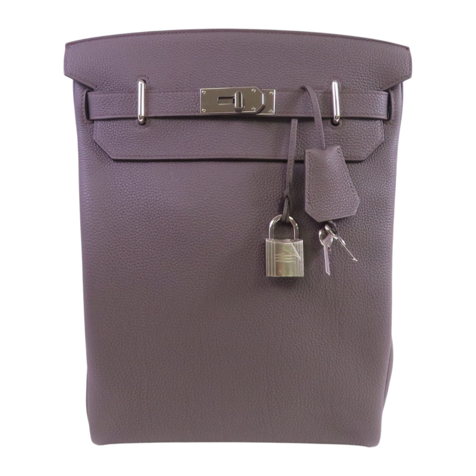 HERMES Togo皮革Hac A Dos PM Shoulder Bag銀扣肩背袋