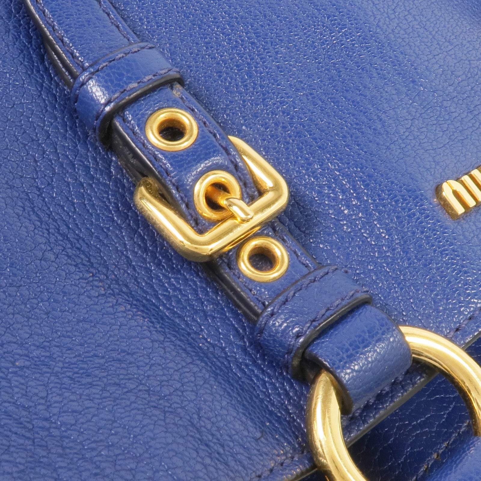 Miu Miu 牛皮皮革2 Way Shoulder金扣手挽肩背兩用袋