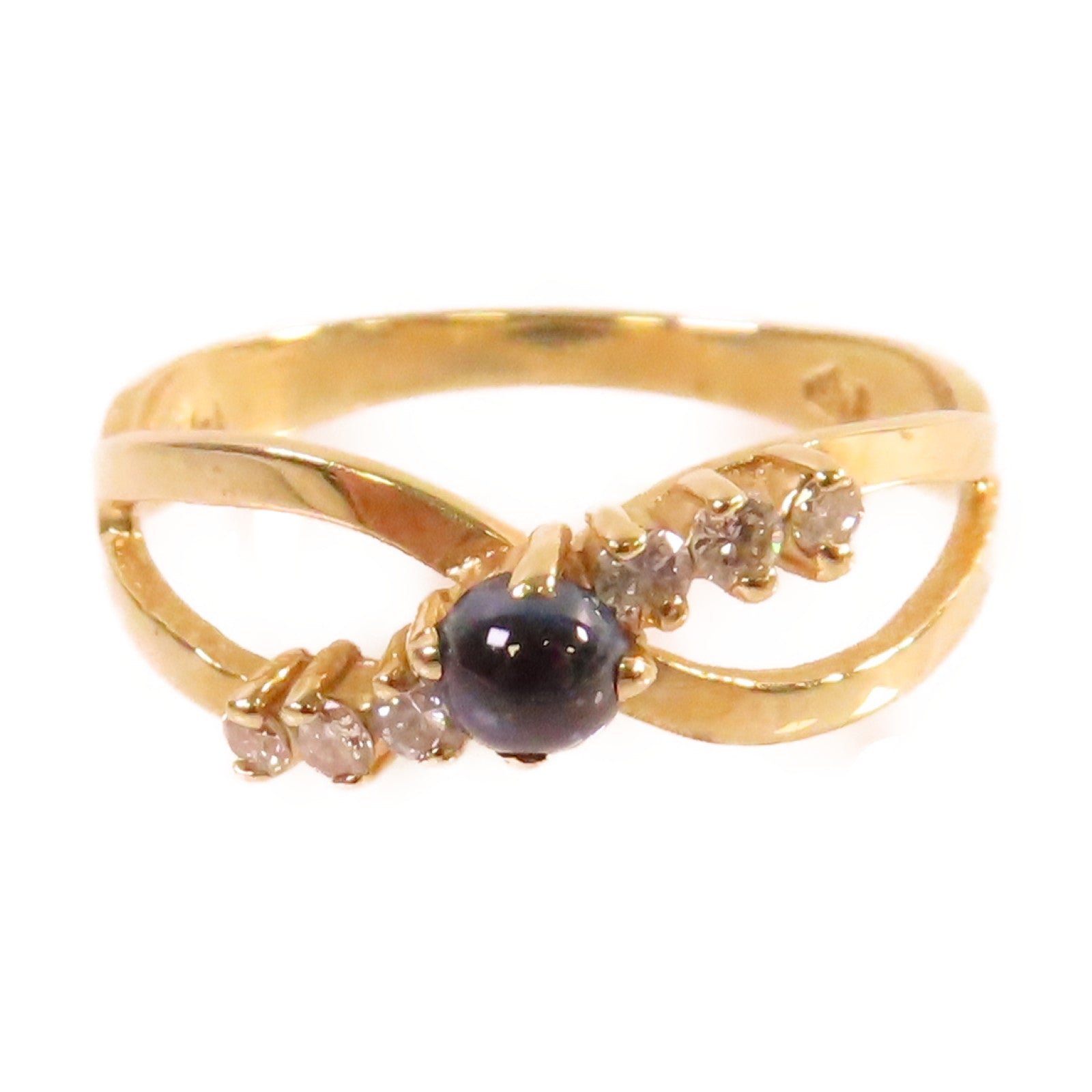 JEWELRY 【激減優惠】14K黃金/1.8g鑽石Diamond Ring0戒指US#6
