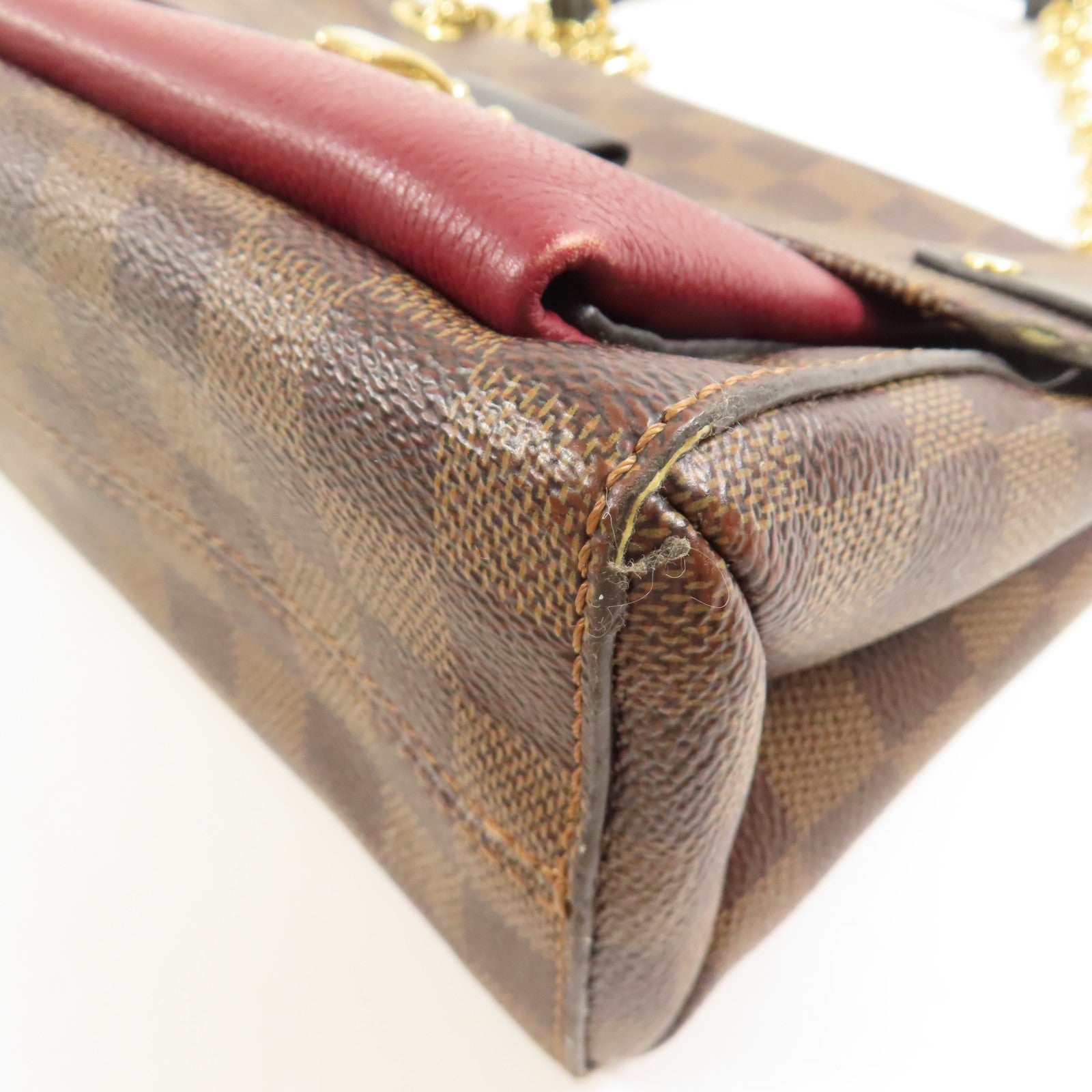 LOUIS VUITTON Damier Vavin PM金扣鏈帶肩背袋