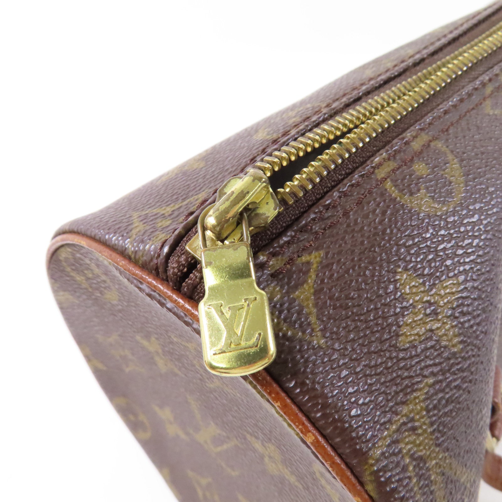 LOUIS VUITTON Monogram Papillon金扣手挽袋