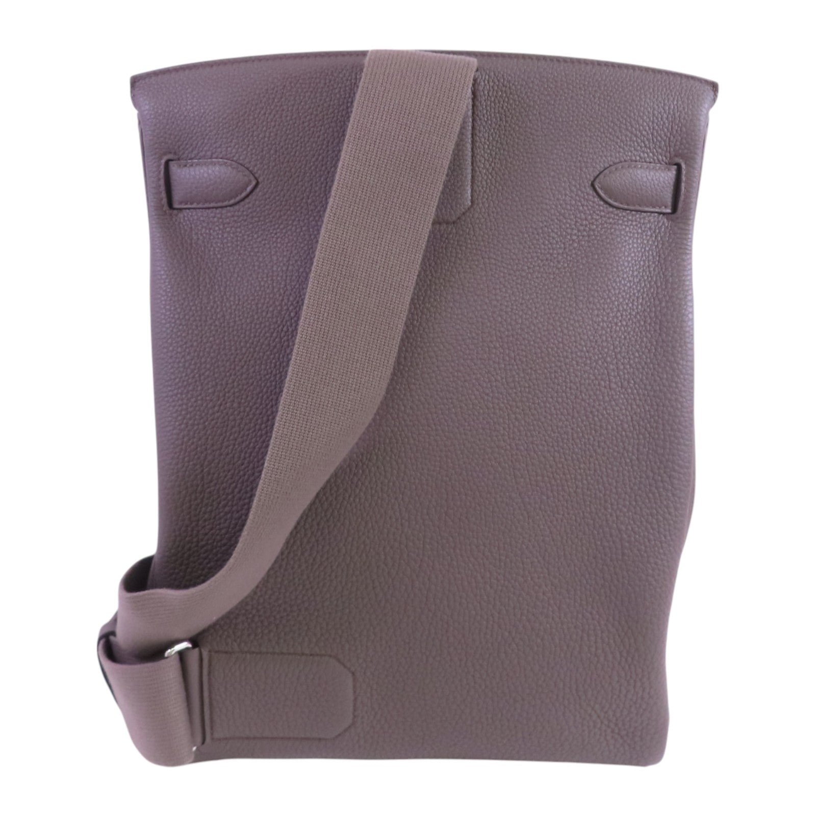 HERMES Togo皮革Hac A Dos PM Shoulder Bag銀扣肩背袋