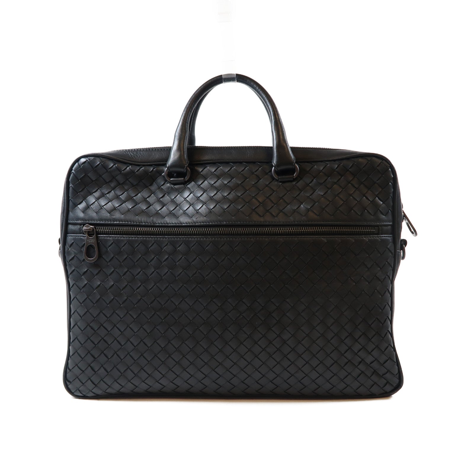 BOTTEGA VENETA 織紋牛皮皮革Shoulder Bag手挽肩背兩用袋黑色
