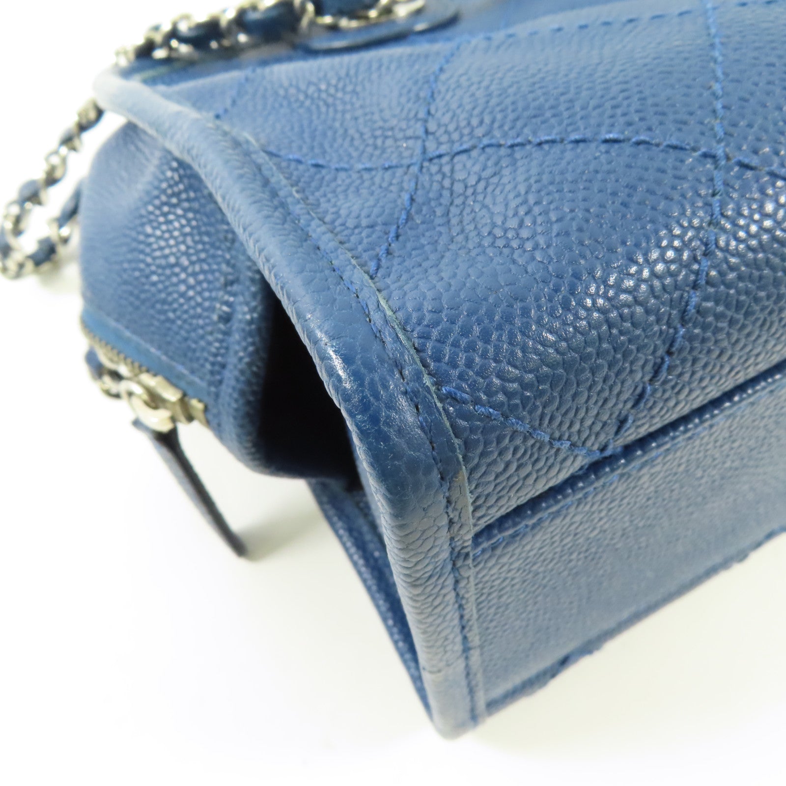 CHANEL 【激減優惠】牛皮皮革2 Way Shoulder銀扣鏈帶手挽肩背兩用袋