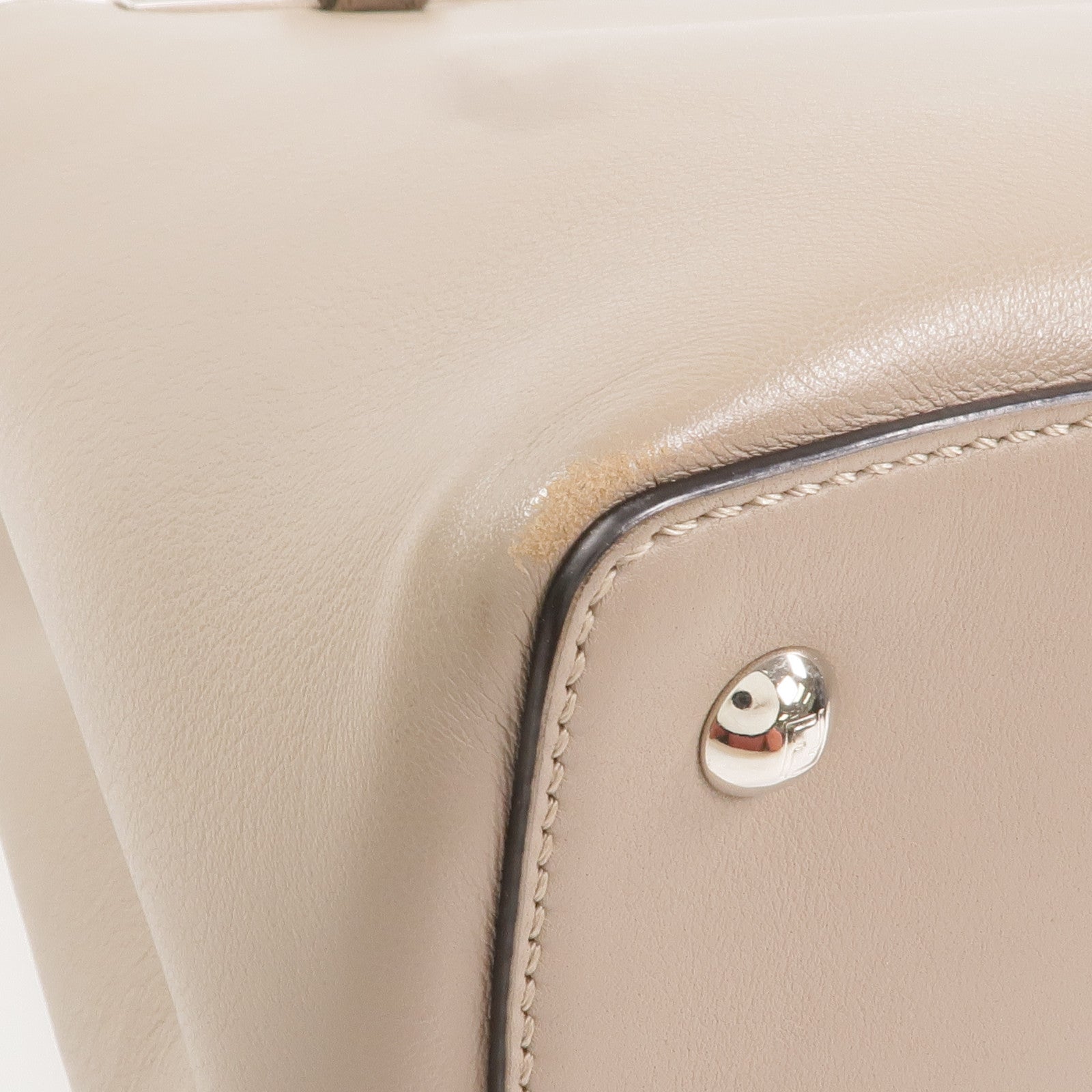 FENDI 牛皮皮革2 Jours Bag Small銀扣手挽肩背兩用袋