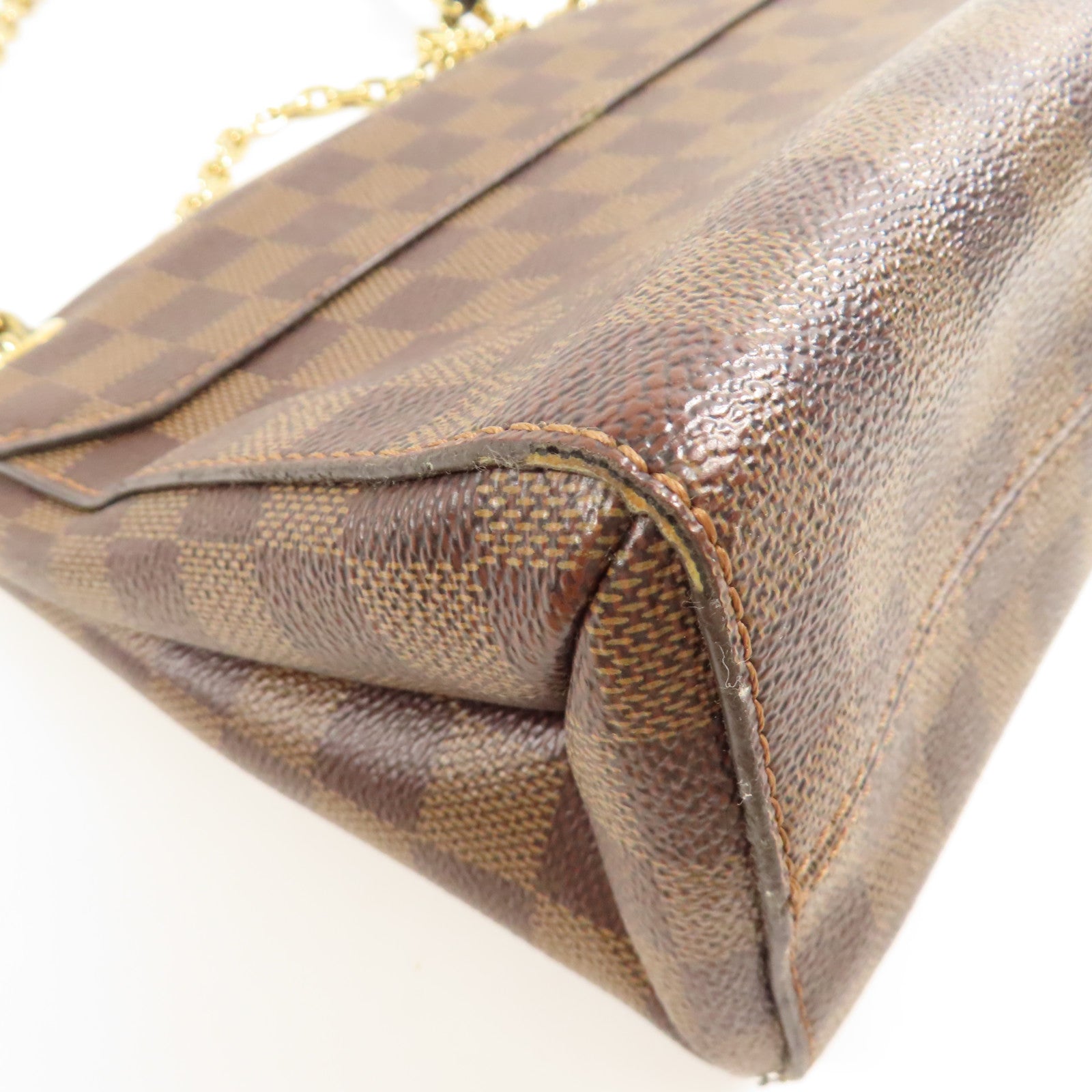 LOUIS VUITTON Damier Vavin PM金扣鏈帶肩背袋
