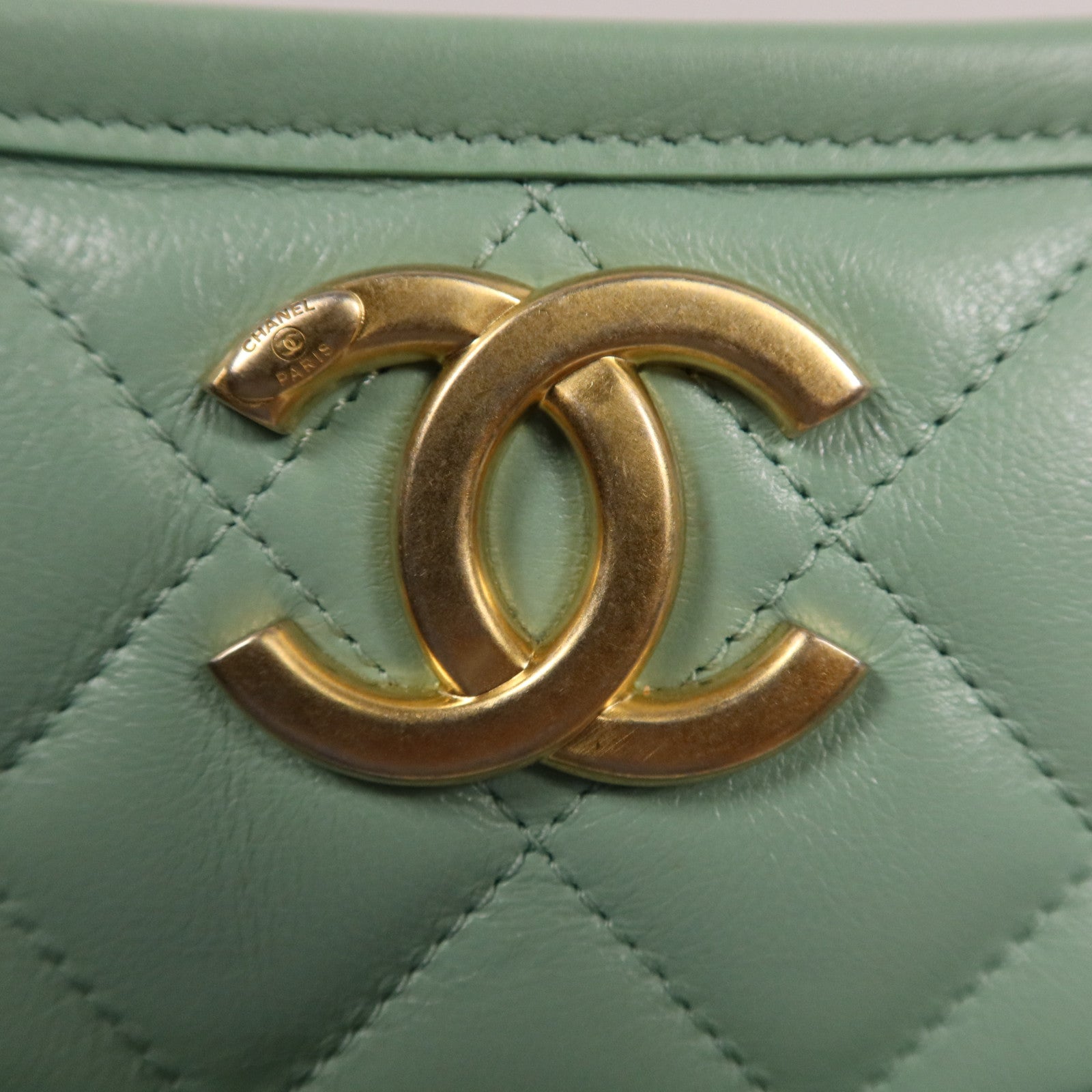 CHANEL 牛皮皮革Shoulder Bag金扣手挽肩背兩用袋