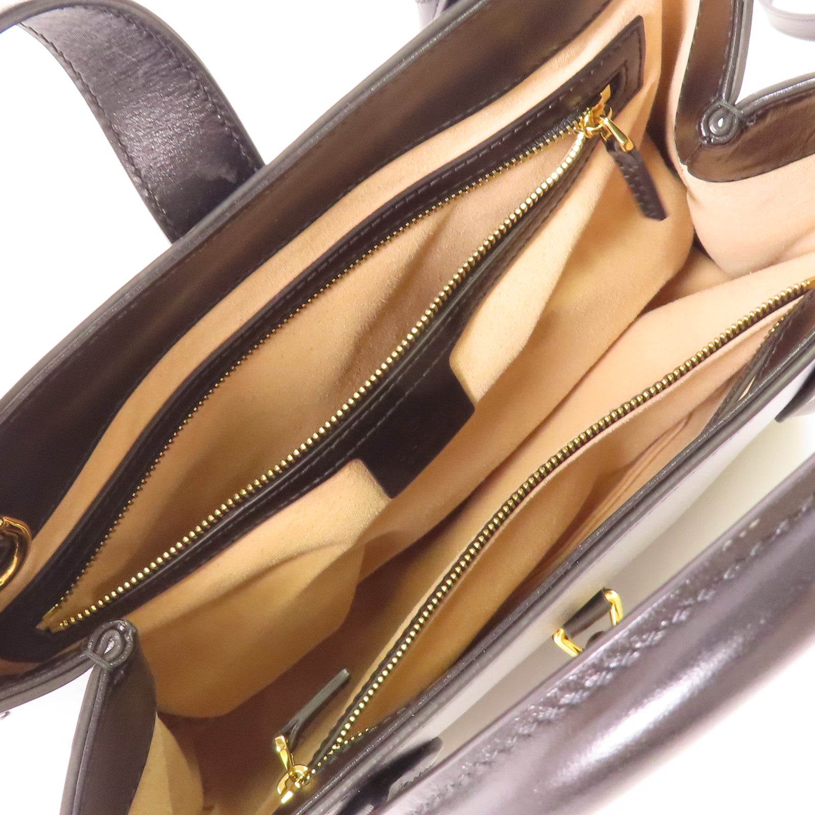 GUCCI 牛皮皮革Jackie Leather Top金扣手挽肩背兩用