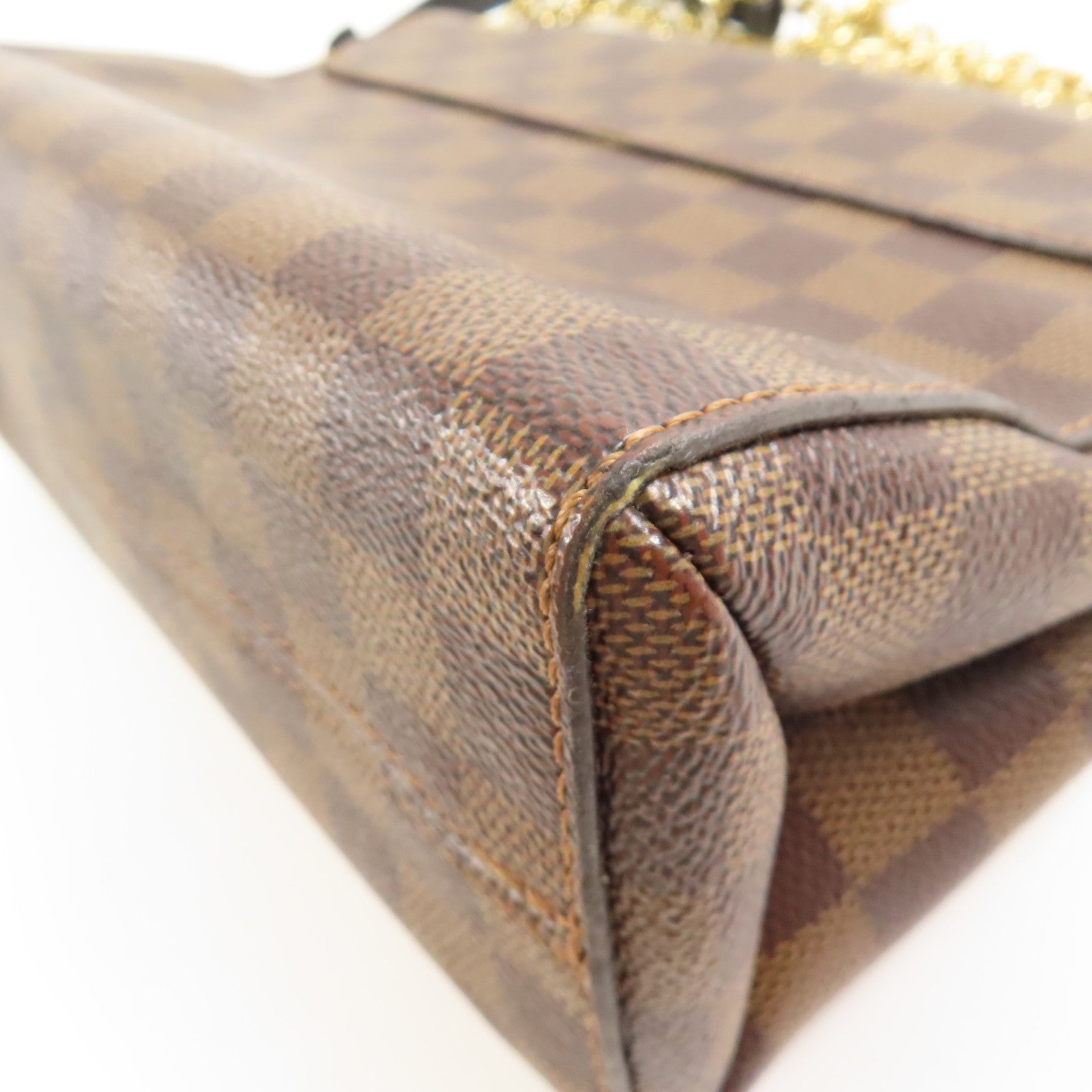 LOUIS VUITTON Damier Vavin PM金扣鏈帶肩背袋
