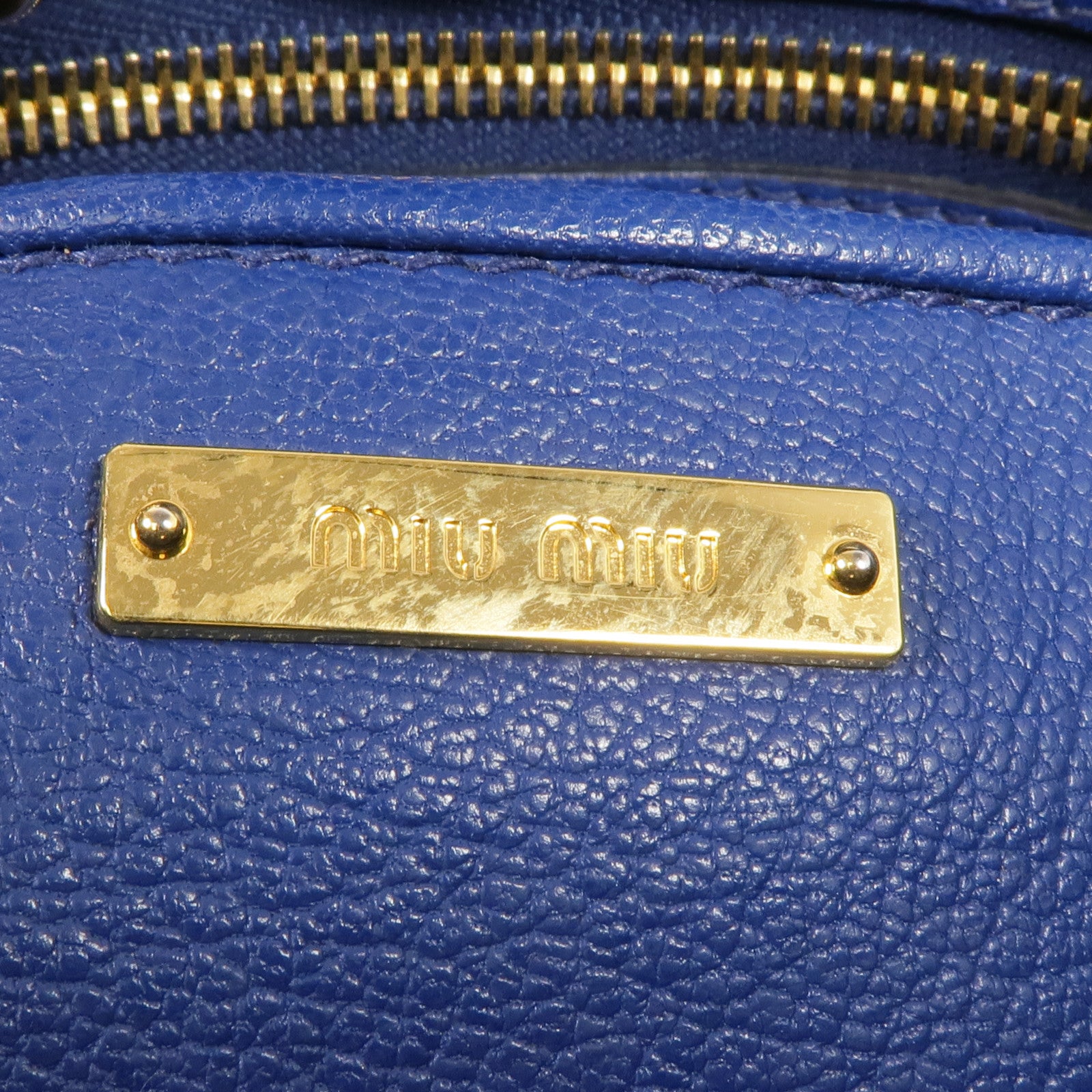 Miu Miu 牛皮皮革2 Way Shoulder金扣手挽肩背兩用袋